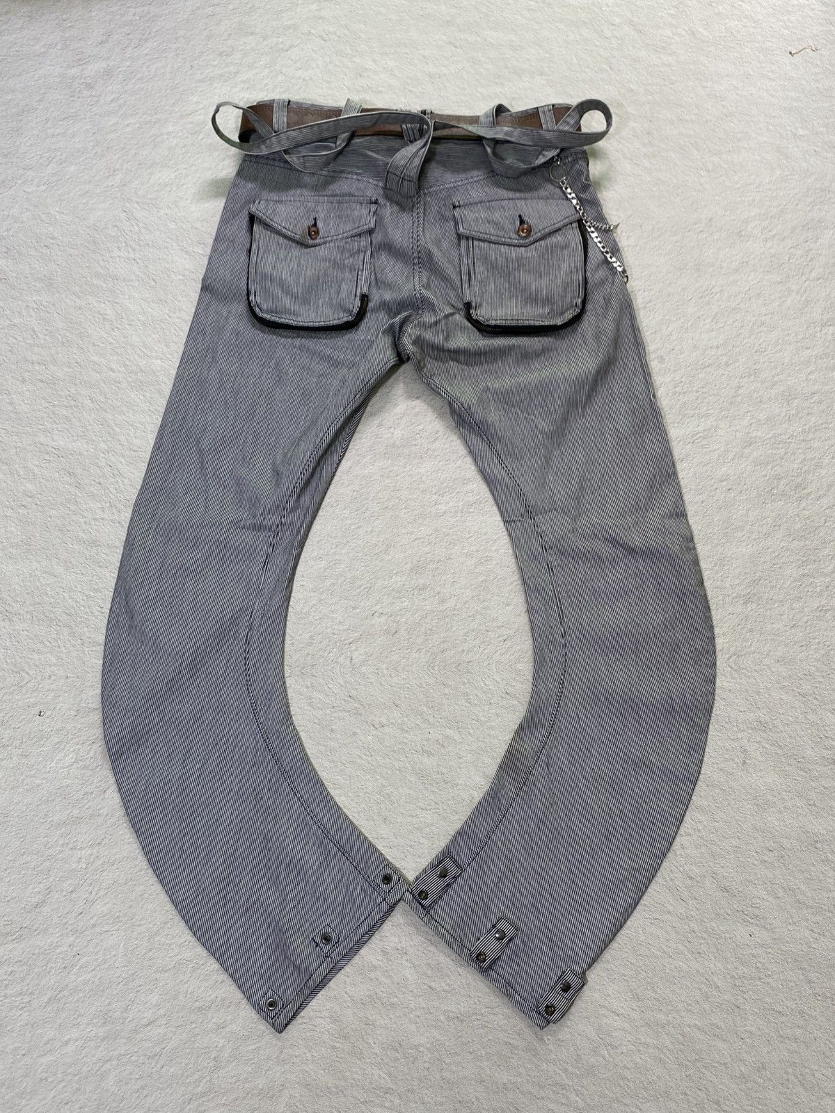 PPFM 2000s 💸 PPFM Suspender J cut Hickory denim Size US 32 / EU 48 - 2 Thumbnail