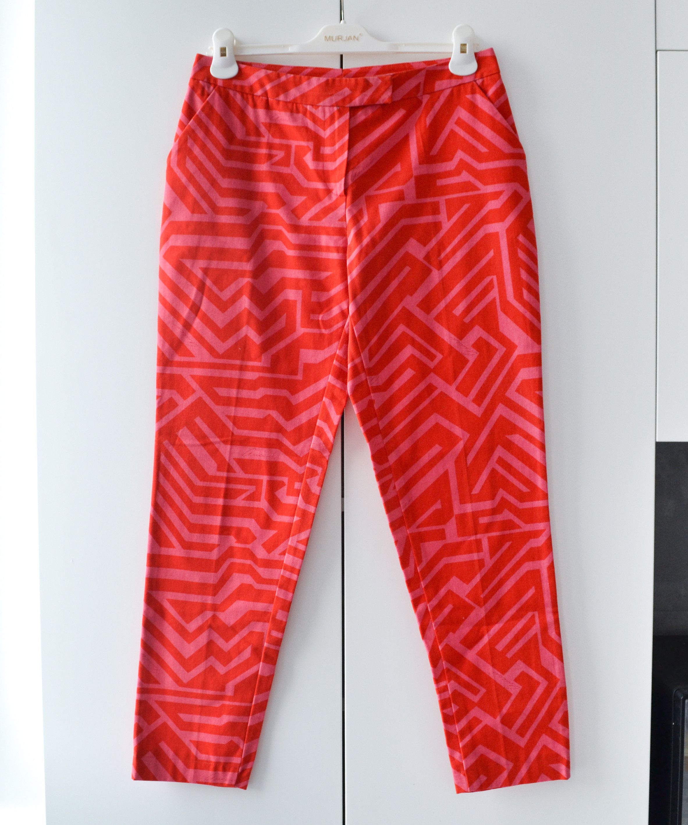 Gucci GUCCI Pants Trousers Pink Red Logo Print Cotton TOM FORD Size 28" / US 6 / IT 42 - 4 Thumbnail