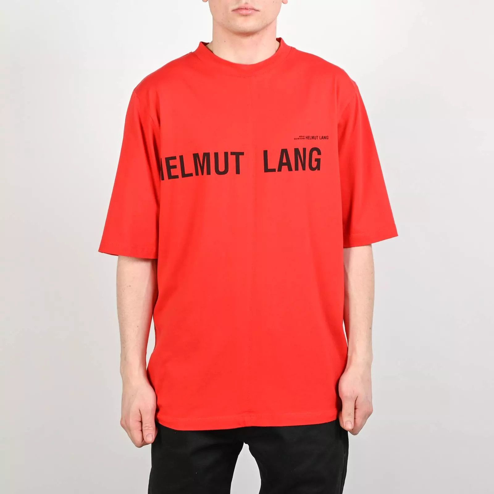 Helmut Lang 🔴 Helmut Lang T Shirt Print Logo Tee Red Black Size US S / EU 44-46 / 1 - 1 Thumbnail