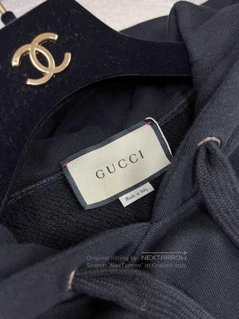 Gucci Gucci Colourful sequin logo black hooded sweatshirt Size US XS / EU 42 / 0 - 4 Thumbnail