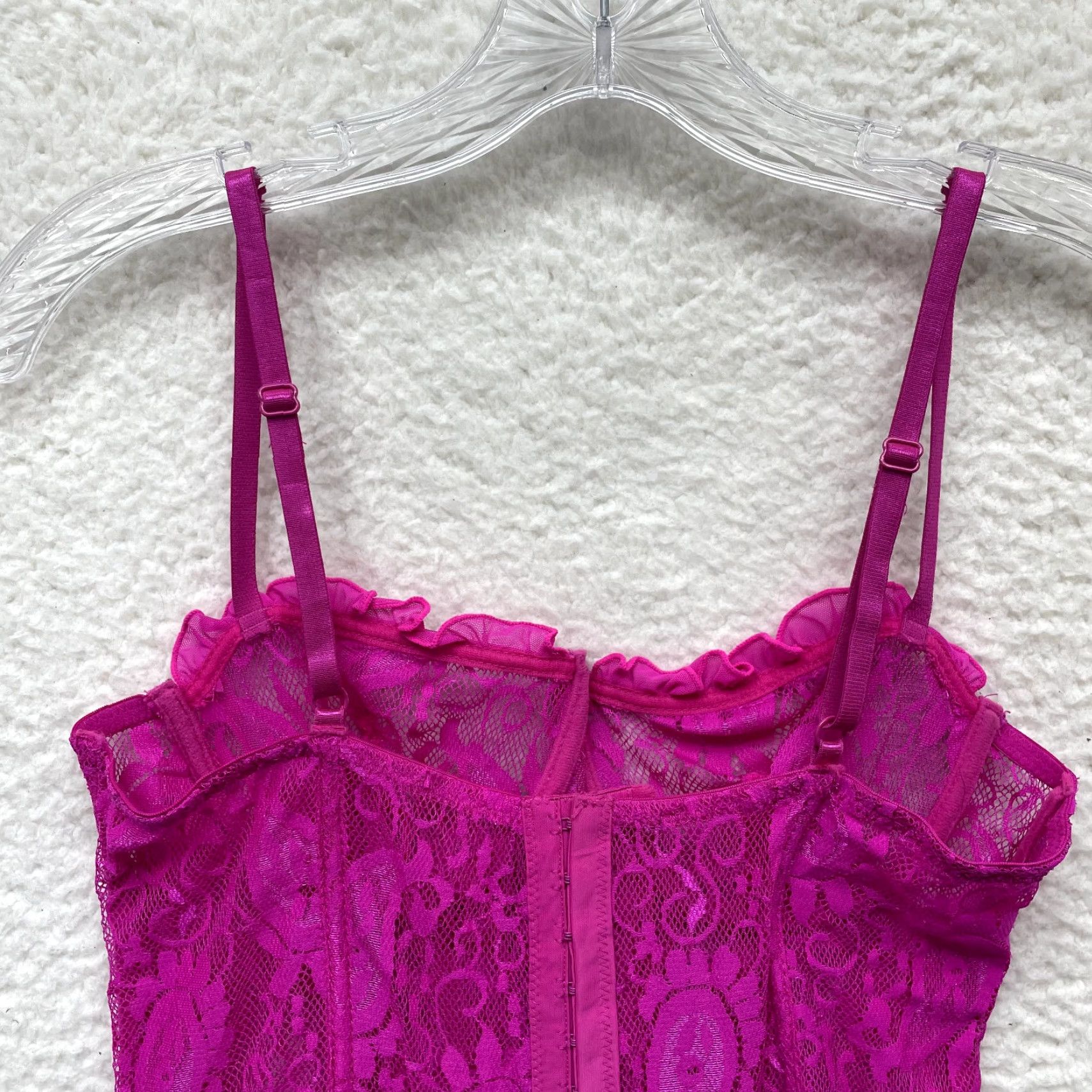 Pinko VINTAGE Corset Top Womens L Pink Y2K Bustier Boned Lace-Up Edwardian Sexy Size L / US 10 / IT 46 - 4 Thumbnail