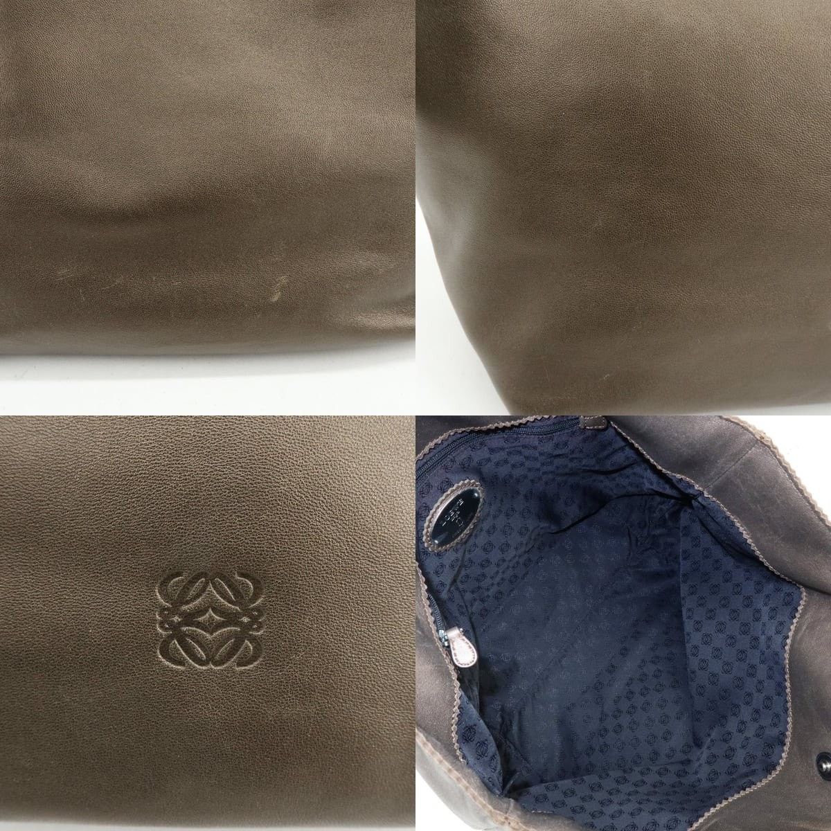 Loewe Loewe Anagram Nappa Leather Tote Brown Size ONE SIZE - 7 Thumbnail