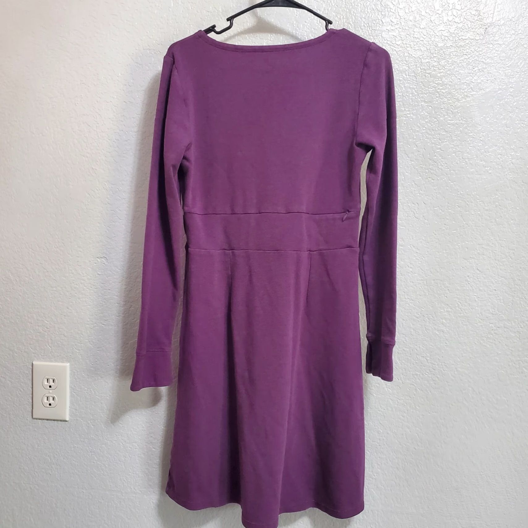 CO Horny Toad & Co Dress Purple M Tomboy Faux Wrap Midi Zip Pocket Gorpcore Dress Ladies Size M / US 6-8 / IT 42-44 - 3 Thumbnail