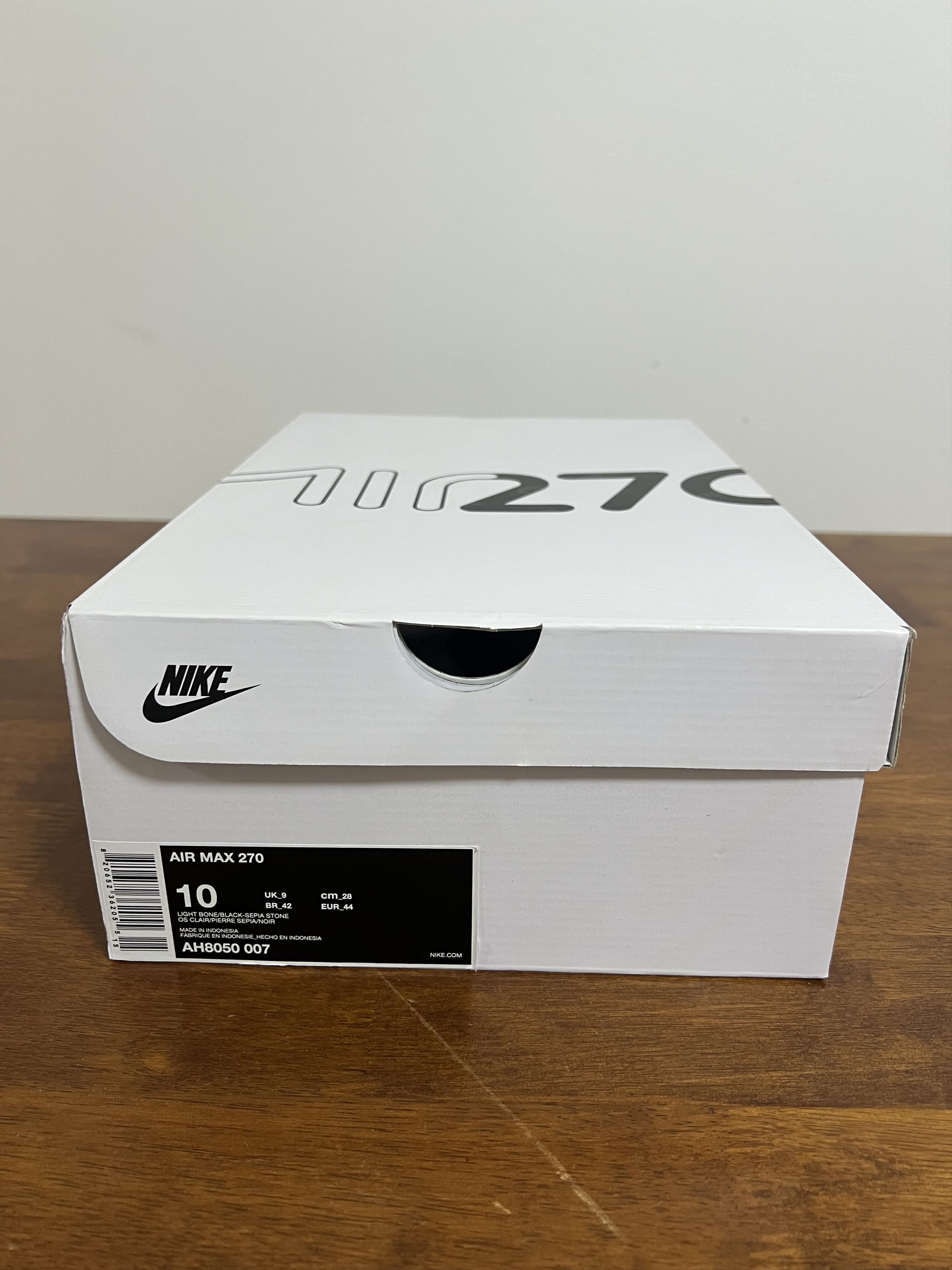 Nike 💚 Nike Air Max 270 Light Bone/Black-Sepia Stone US 10 NEW Size US 10 / EU 43 - 14 Thumbnail