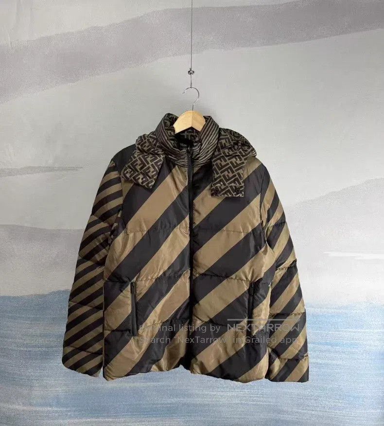 Fendi Fendi Brown double-sided wear hooded down jacket with full Size US M / EU 48-50 / 2 - 4 Thumbnail