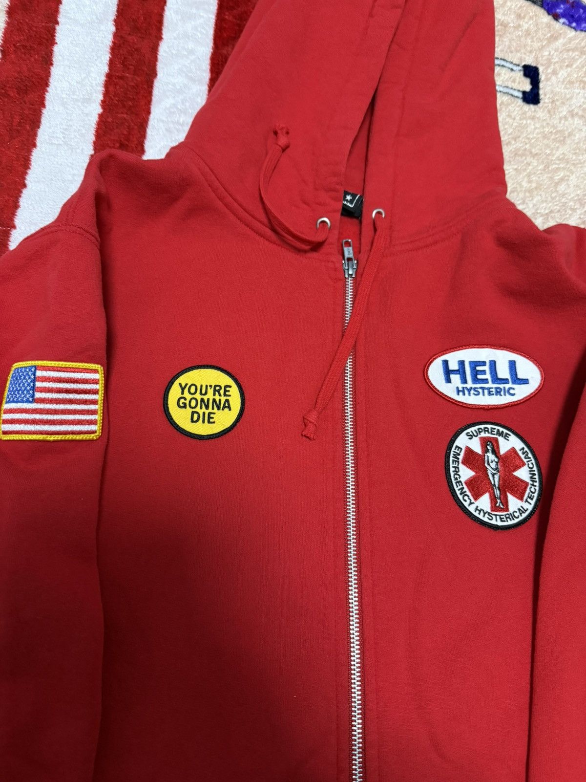 Hysteric Glamour × Supreme Supreme hysteric Glamour patches zip up sweatshirt hoodie Size US L / EU 52-54 / 3 - 2 Thumbnail
