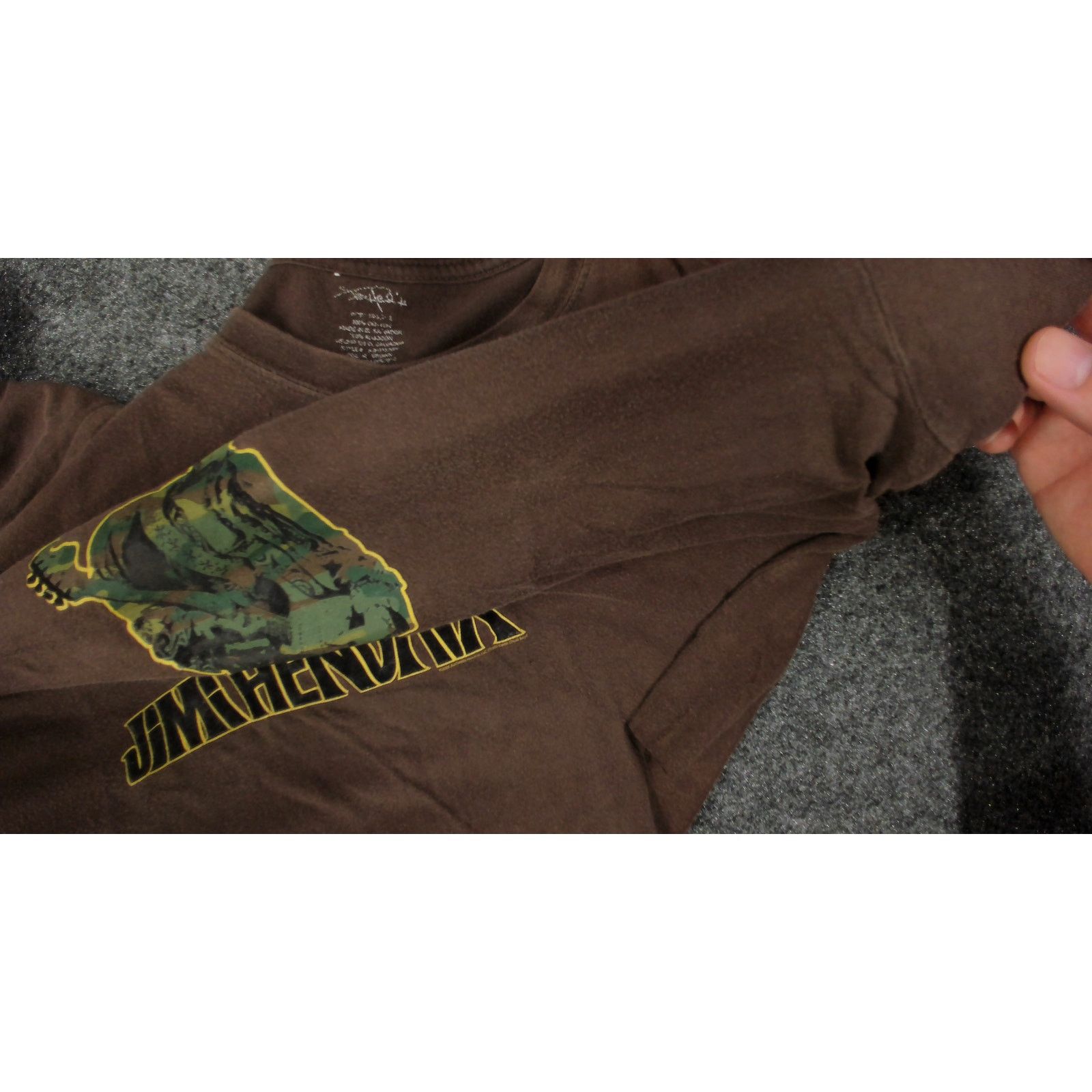 Jimi Hendrix Vintage 2005 Authentic Hendrix Camo Crop Top Tee Size M / US 6-8 / IT 42-44 - 6 Thumbnail