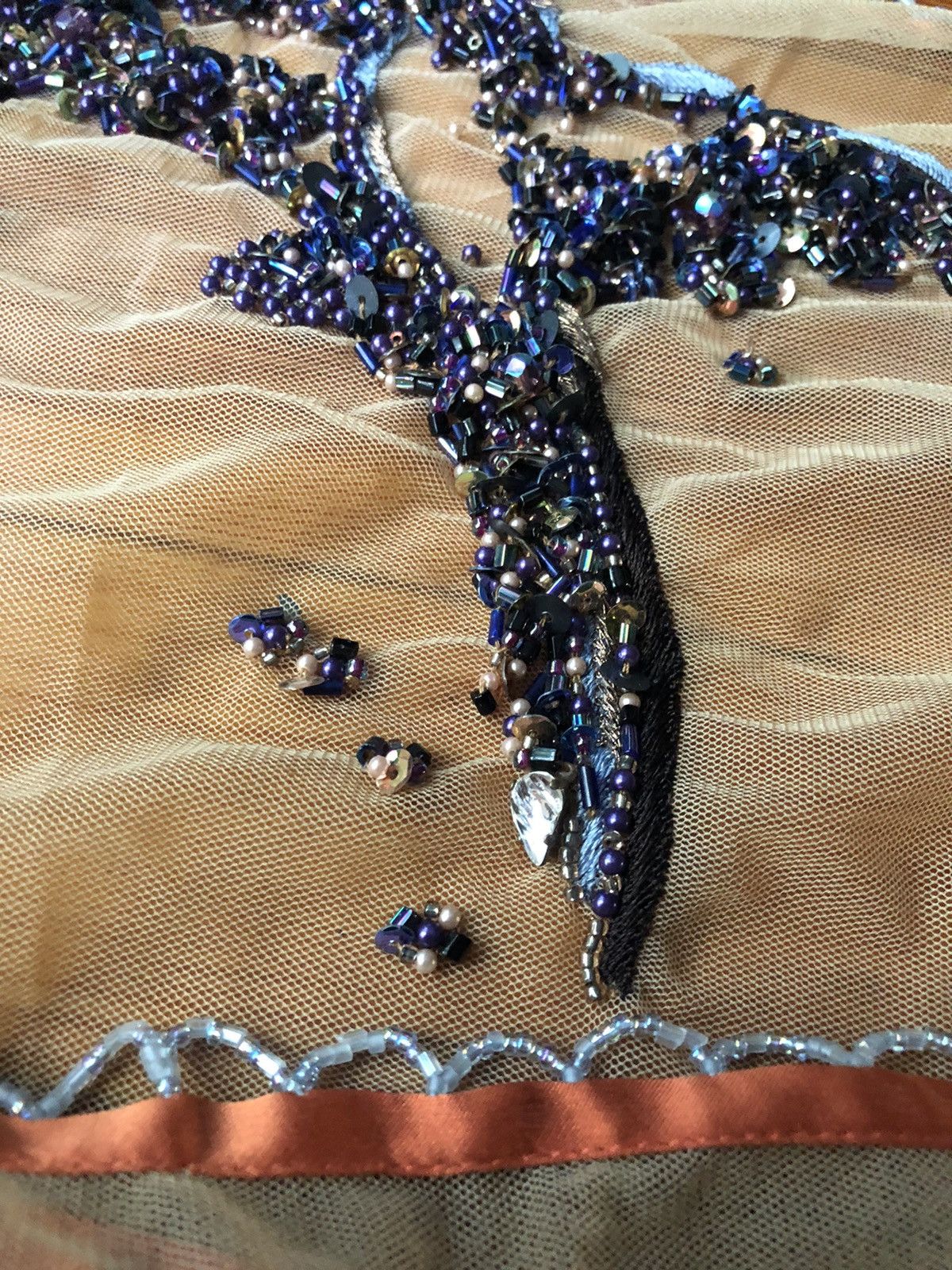 Dries Van Noten Incredible Beaded Crystal Silk Scarf Size ONE SIZE - 11 Thumbnail