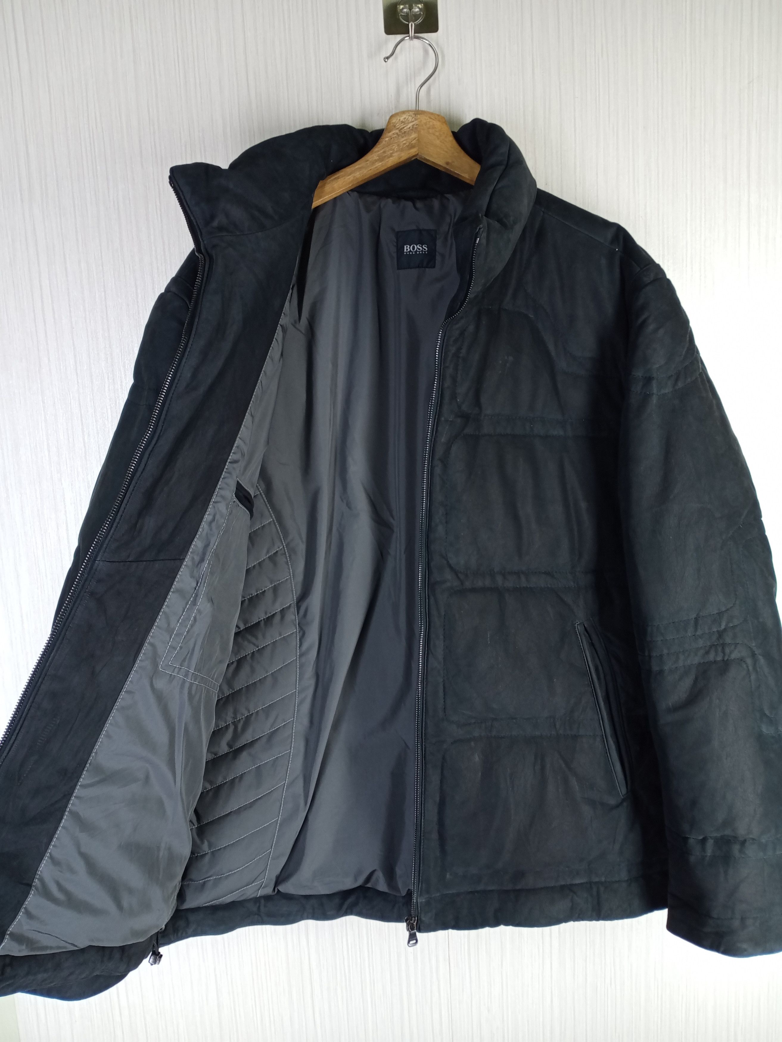 Hugo Boss Rare Hugo Boss Puffer Leather Calfskin Bomber Jacket Size US L / EU 52-54 / 3 - 2 Thumbnail