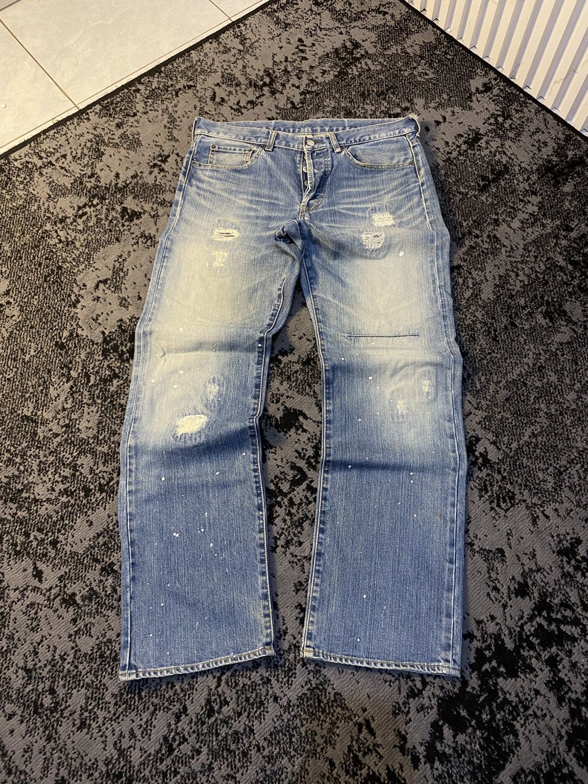 2000s Takeo Kekuchi Wash Distressed Jeans 🔥