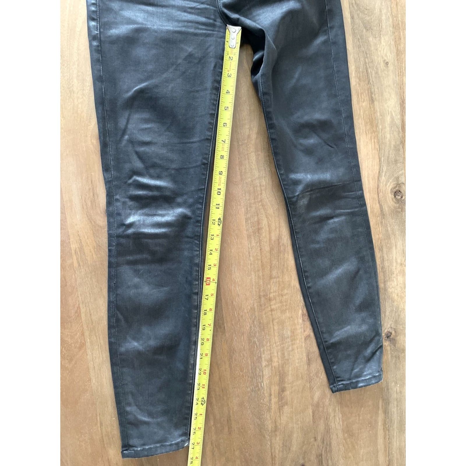 Frame VINTAGE FRAME Le Skinny De Jeanne Jeans Women 25x27 Black Skinny 70s Biker USA Mens? Size 42" / US 20 - 6 Thumbnail