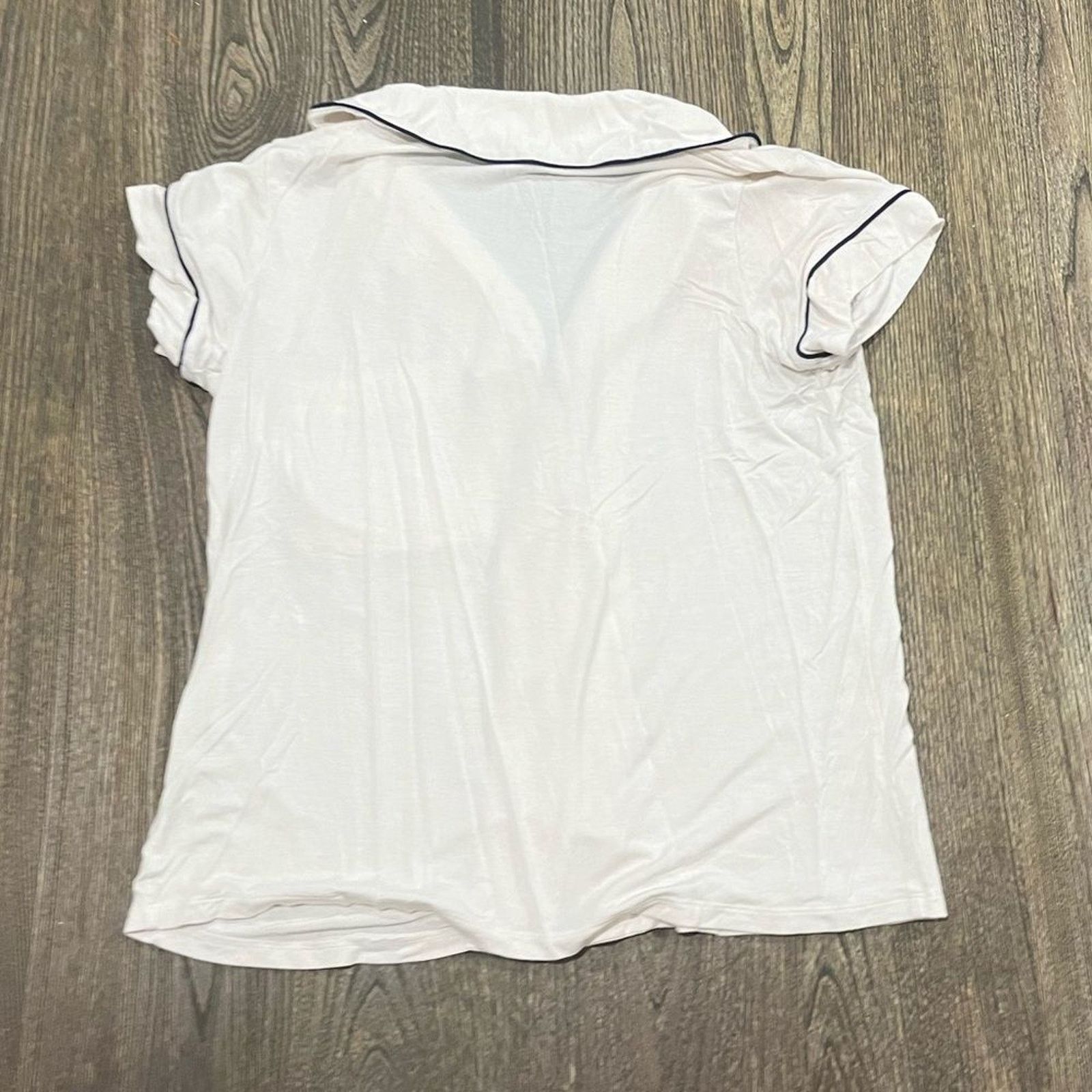 Eberjey Eberjey Pajama Shirt Short Sleeves Button Up White Small Size S / US 4 / IT 40 - 3 Thumbnail