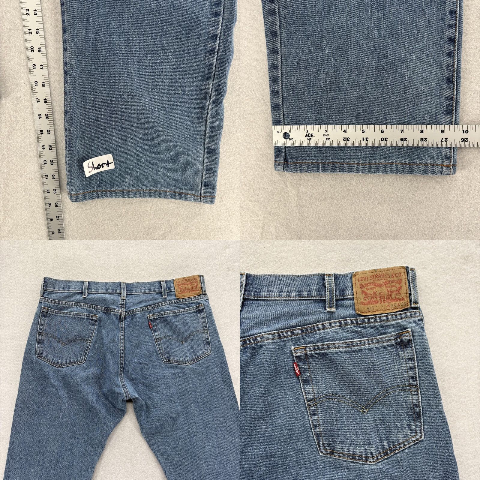 Levi's VINTAGE Levis 517 Jeans Mens 40x25 Blue Medium Wash Denim Bootcut Western Cowboy Rodeo Size US 40 / EU 56 - 8 Thumbnail
