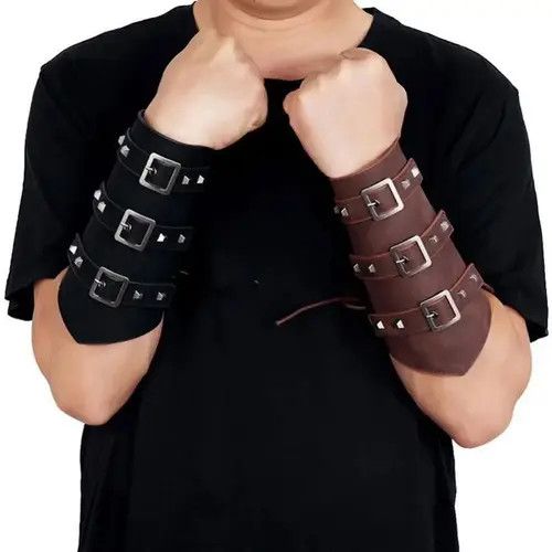 Jewelry Leather Armor Arm Gauntlet Wristband Size ONE SIZE - 1 Thumbnail