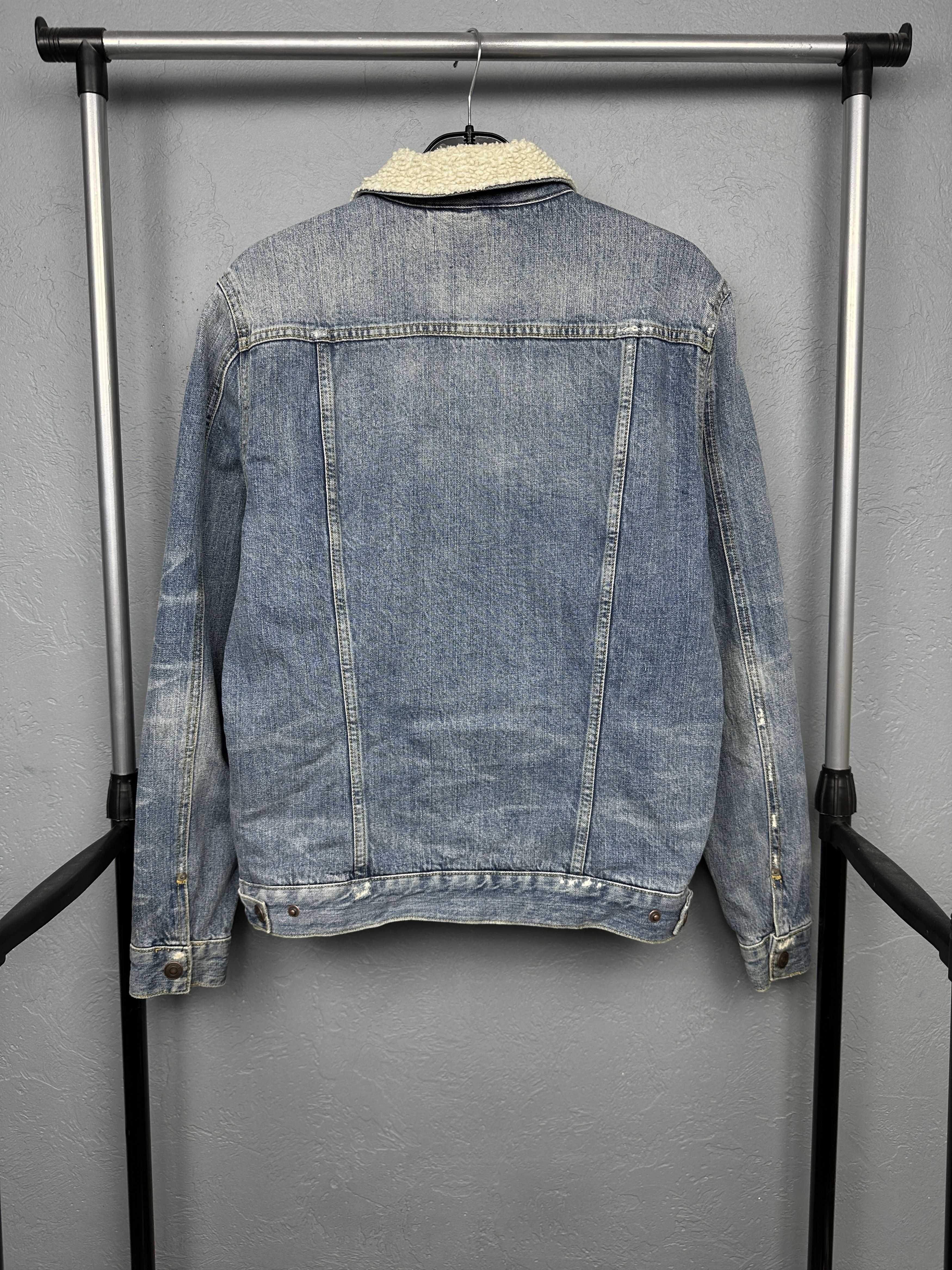 Allsaints Allsaints Ikano Mens Denim Sherpa Jacket Size US M / EU 48-50 / 2 - 9 Thumbnail
