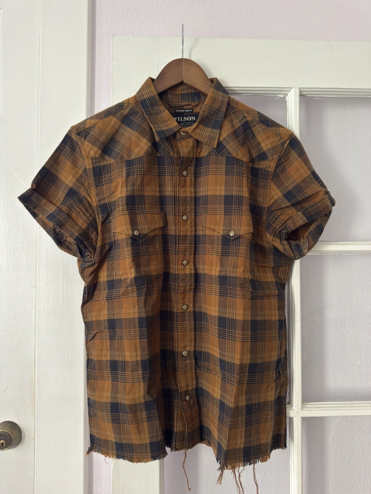 Filson Sunfaded, Cropped, & Distressed Western Flannel Size US S / EU 44-46 / 1 - 1 Thumbnail