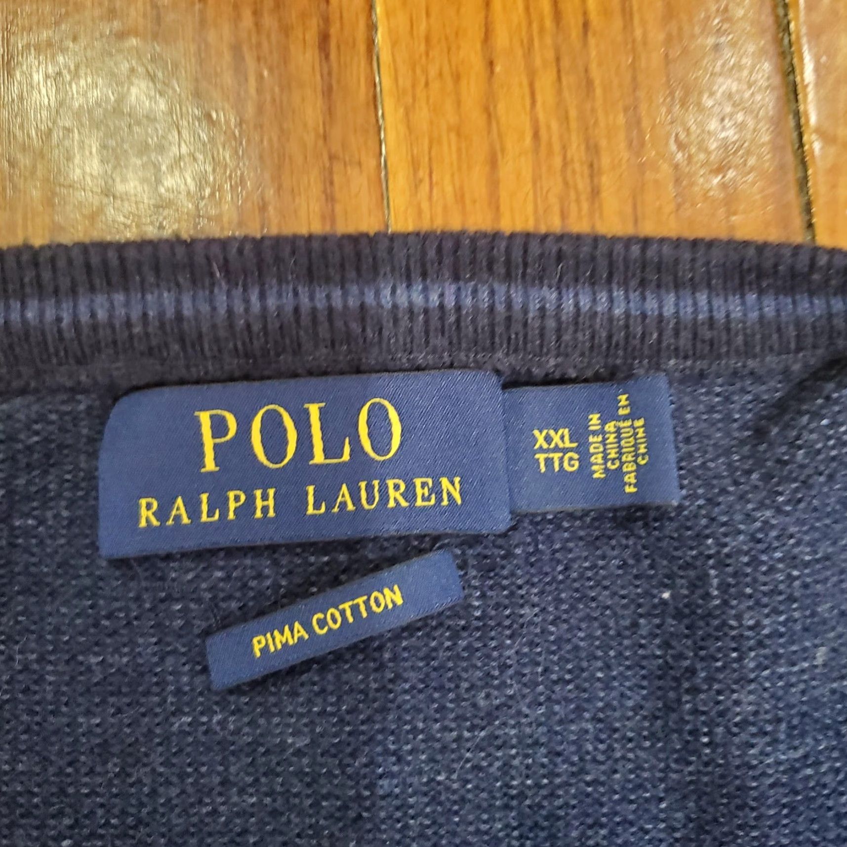 Polo Ralph Lauren Polo Ralph Lauren Sweater Mens 2XL Navy Blue Crewneck Pullover Cotton Knit Solid Size US XXL / EU 58 / 5 - 5 Thumbnail