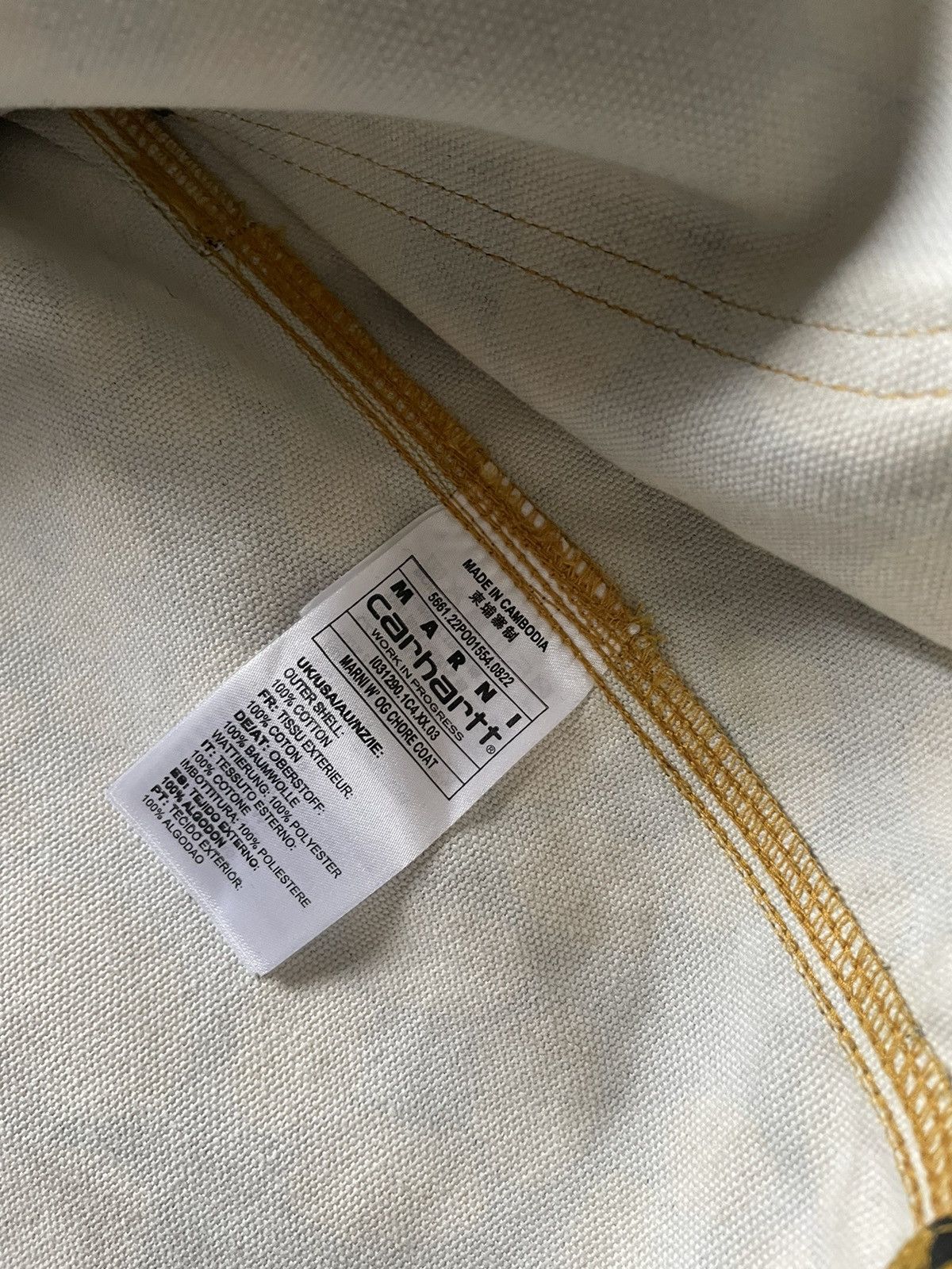 Marni MARNI X CARHARTT WIP FLORAL YELLOW CHORE WORK JACKET Size US M / EU 48-50 / 2 - 8 Thumbnail