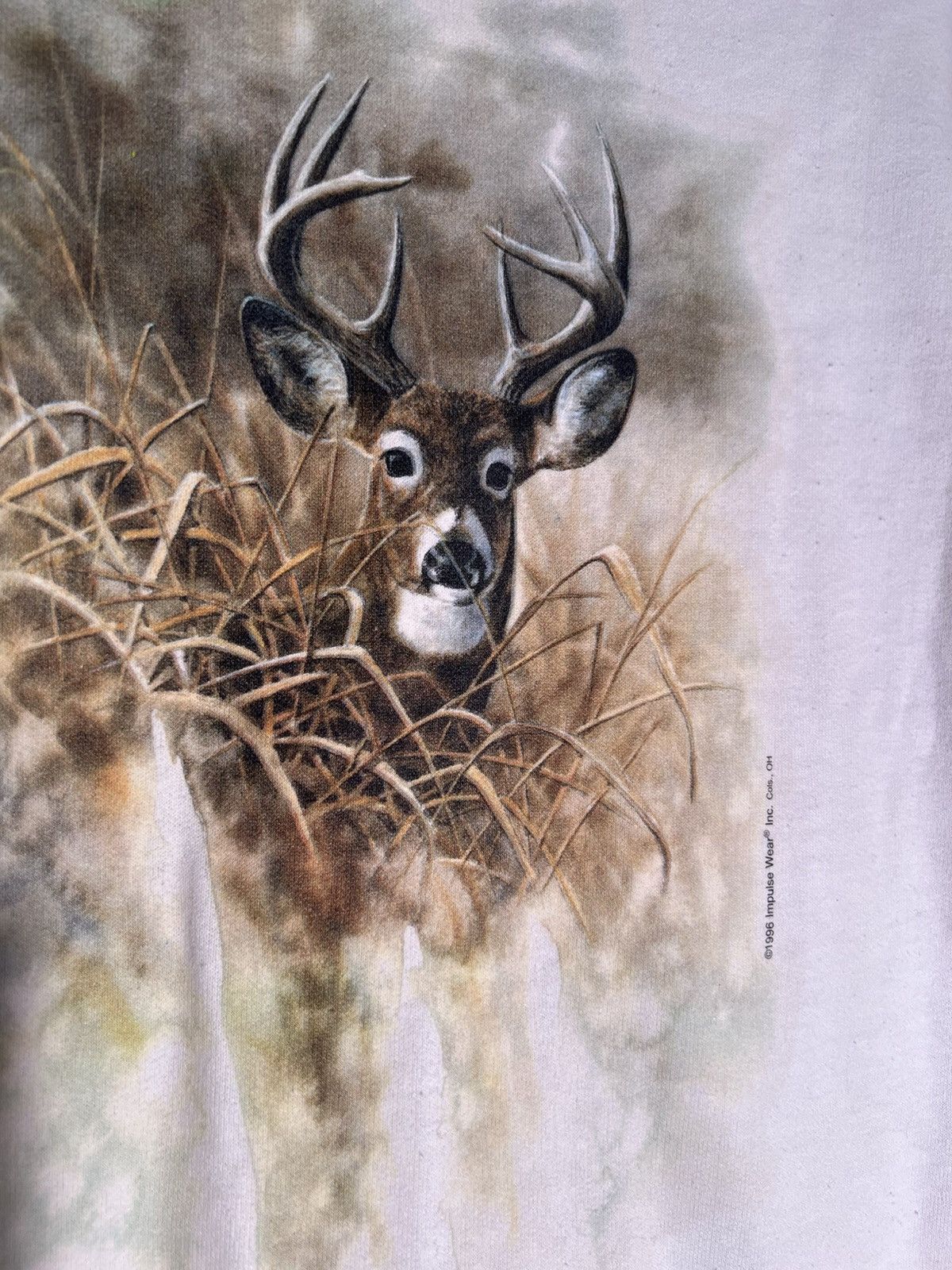 Vintage 90's VTG Vintage Deer Painting Art Retro Nature Sweatshirt Size US M / EU 48-50 / 2 - 6 Thumbnail