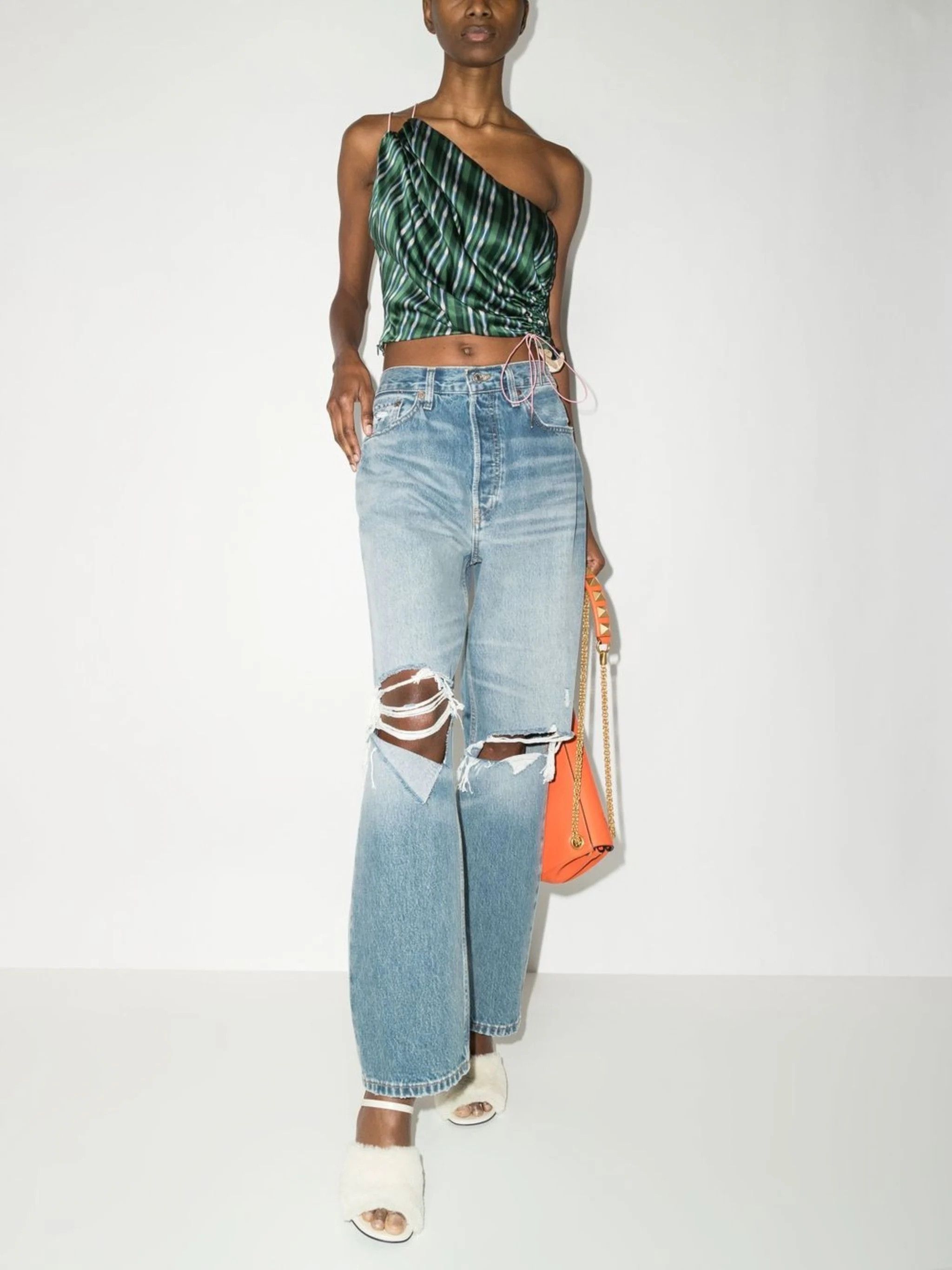 RE/DONE o1mle0524 Low Slung Jeans in Blue Size 29" - 4 Thumbnail
