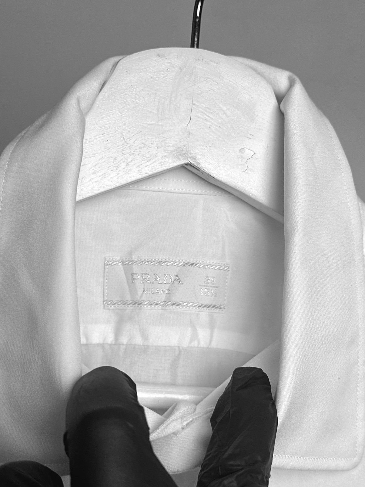 Prada Prada Runway FW2023 White Cutton Utility Shirt Size US L / EU 52-54 / 3 - 5 Thumbnail