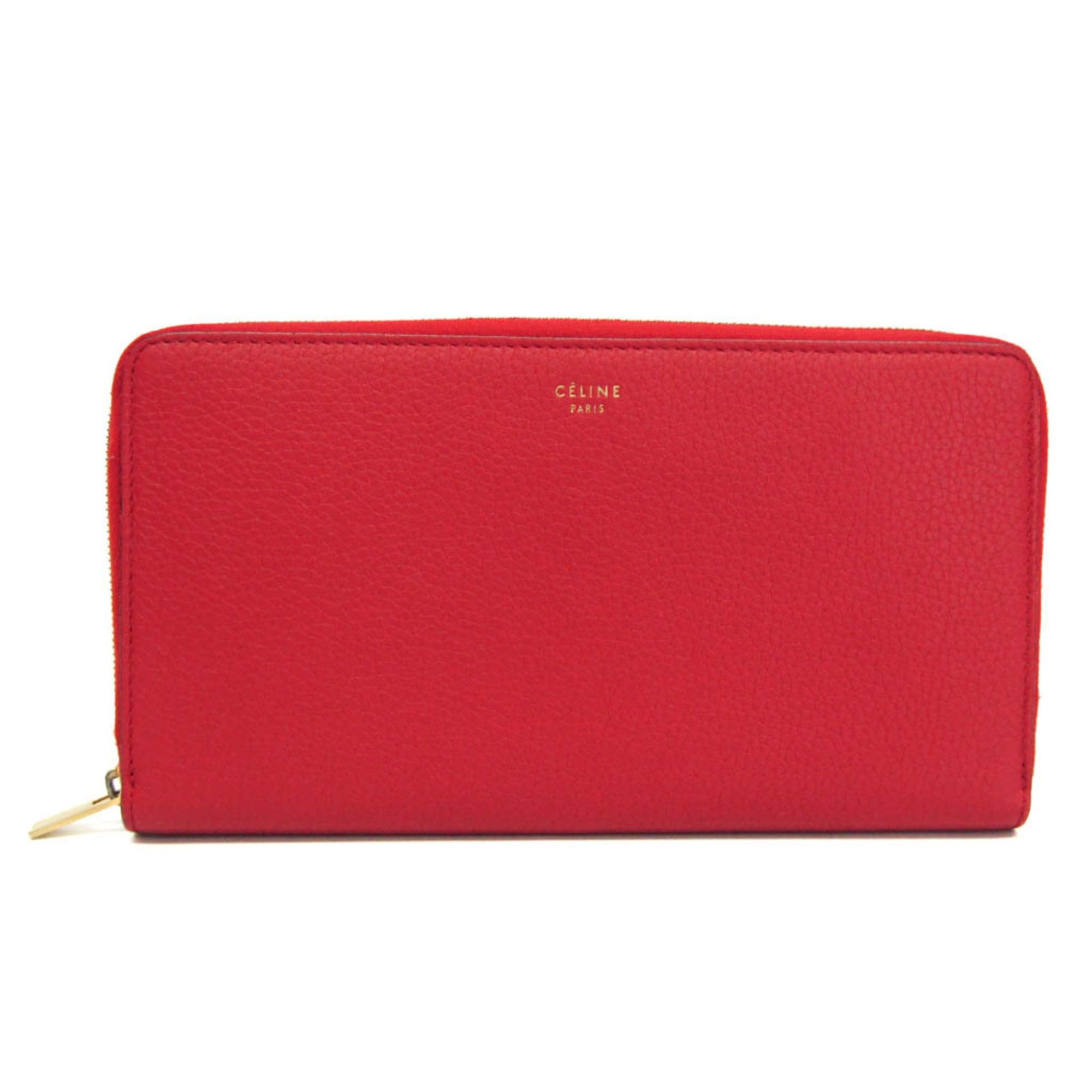 Celine Celine Large Zip Multifunction 103973 Women's Calfskin Long Wallet (bi-fold) Red Color Size ONE SIZE - 1 Thumbnail
