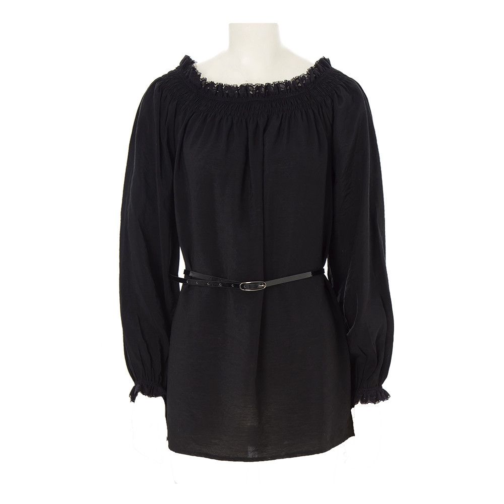 Other Tunic tops tencel blouse long sleeve for women black Size XL / US 12-14 / IT 48-50 - 1 Thumbnail