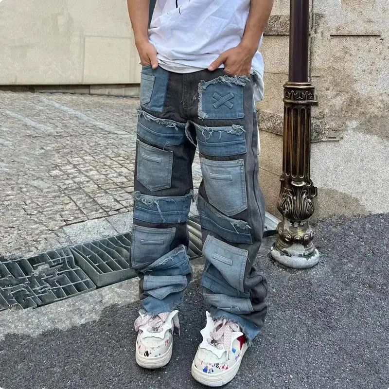 Japanese Brand Streetwear Baggy Multi Pockets Jeans Trousers y2k Size US 32 / EU 48 - 3 Thumbnail