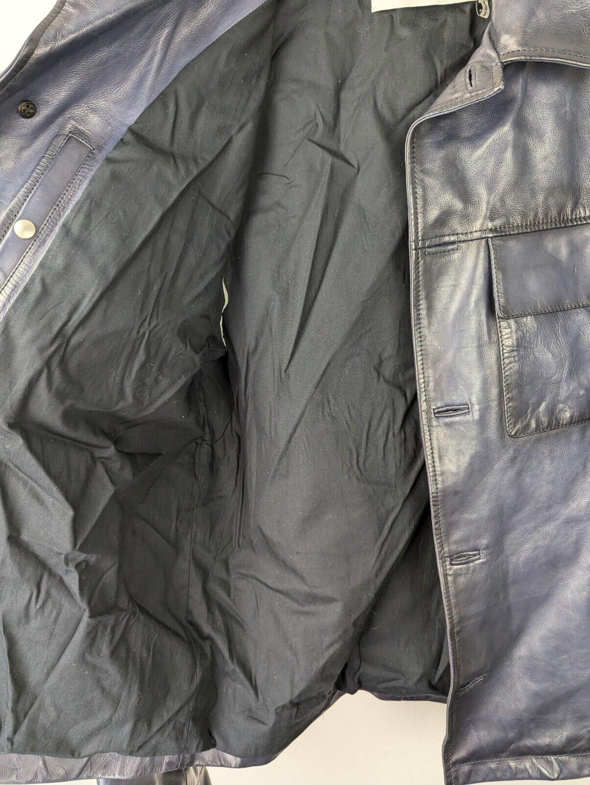 Lanvin 2022 LANVIN Blue Hand Patina Leather Jacket Sz US 38 Size US M / EU 48-50 / 2 - 9 Thumbnail