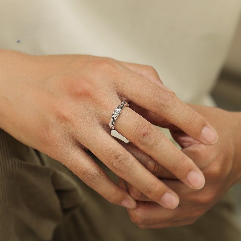 Jewelry Stylish Men's Open Leaf Ring Size ONE SIZE - 4 Thumbnail