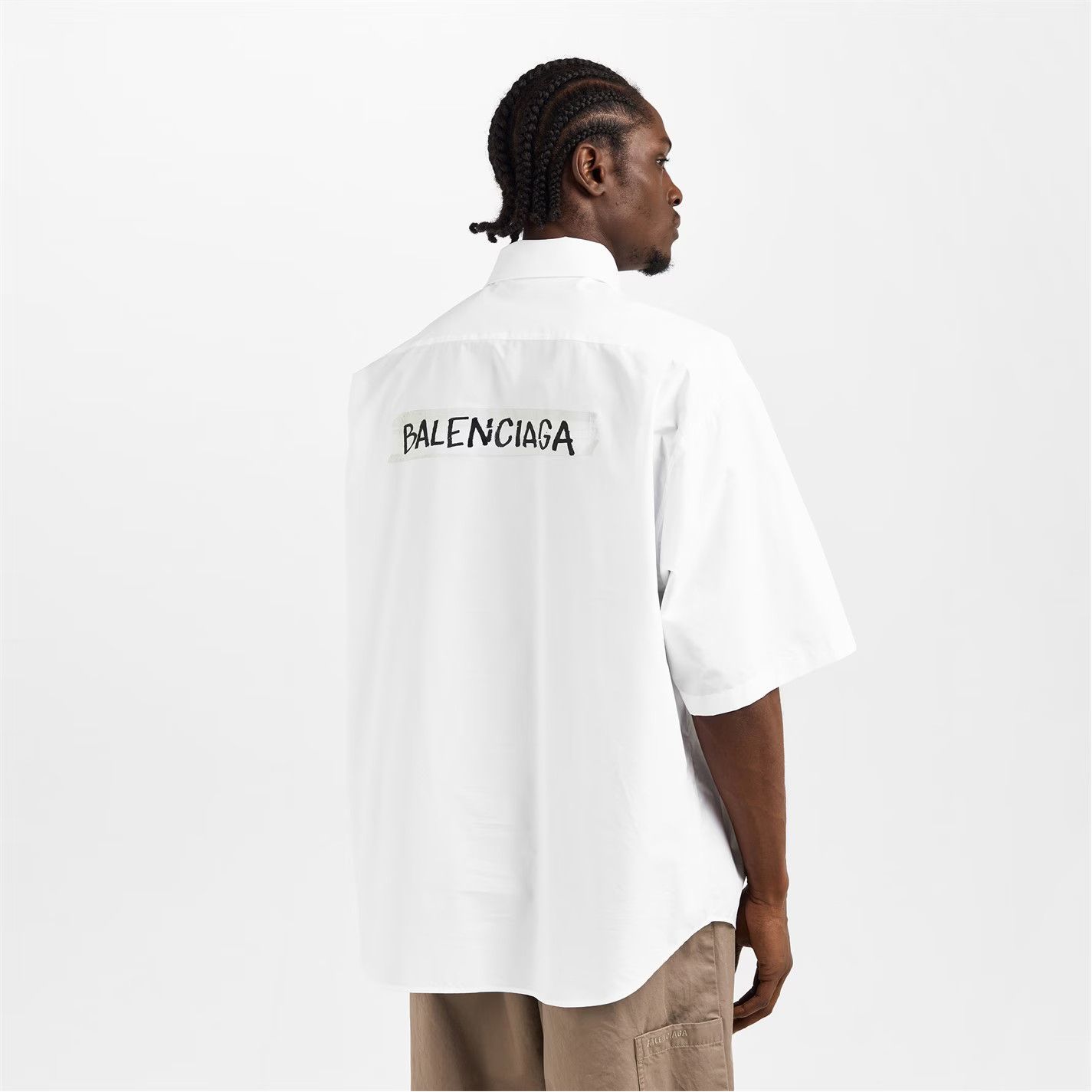 Balenciaga o1g2r1mq0226 Bal Short Sleeve Oversized T-Shirt In White Size US S / EU 44-46 / 1 - 6 Thumbnail