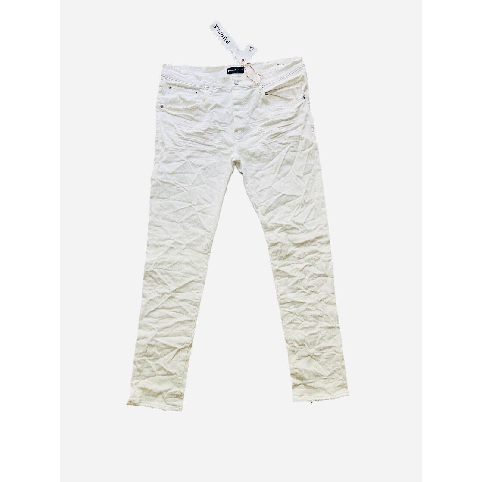 image of Jeans Mens Slim Fit White P001 Size 38/32