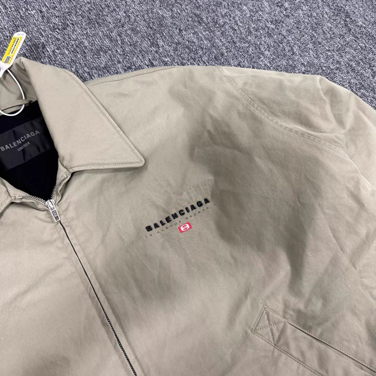 Balenciaga Balenciaga Khaki Oversized Collar Work Jacket S Size S / US 4 / IT 40 - 5 Thumbnail
