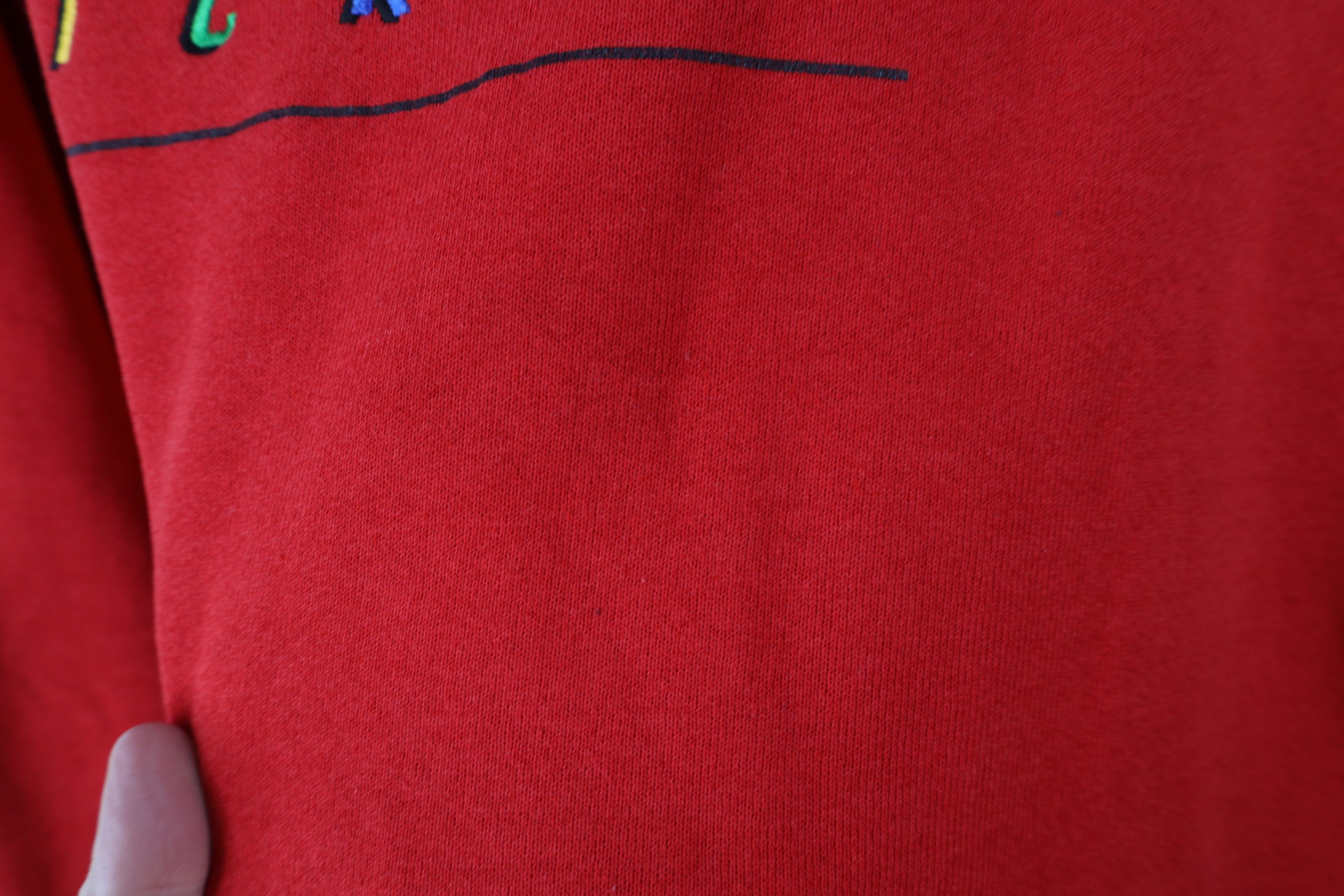Disney × Vintage Vintage 90s Disney Mickey Mouse Crewneck Sweatshirt Red USA Size US XL / EU 56 / 4 - 6 Thumbnail