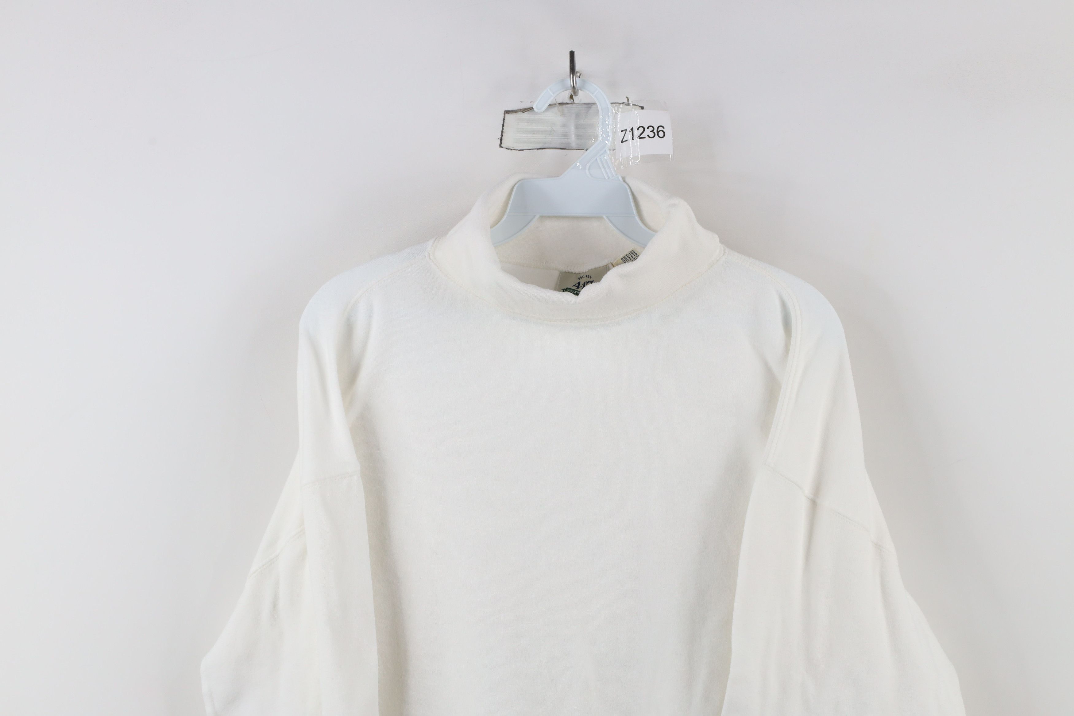 Vintage Vintage 90s Streetwear Long Sleeve Turtleneck T-Shirt White Size US L / EU 52-54 / 3 - 2 Thumbnail