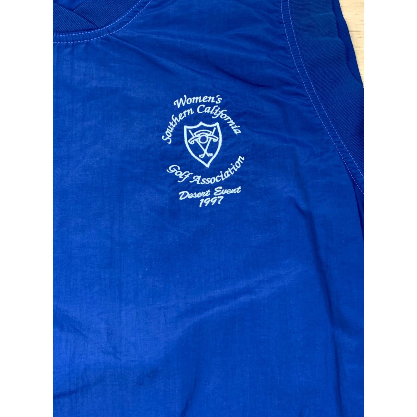 Lands' End VINTAGE Lands' End 100% Nylon Sweater Vest Womens Golf Blue Size L #2179 Size L / US 10 / IT 46 - 2 Thumbnail