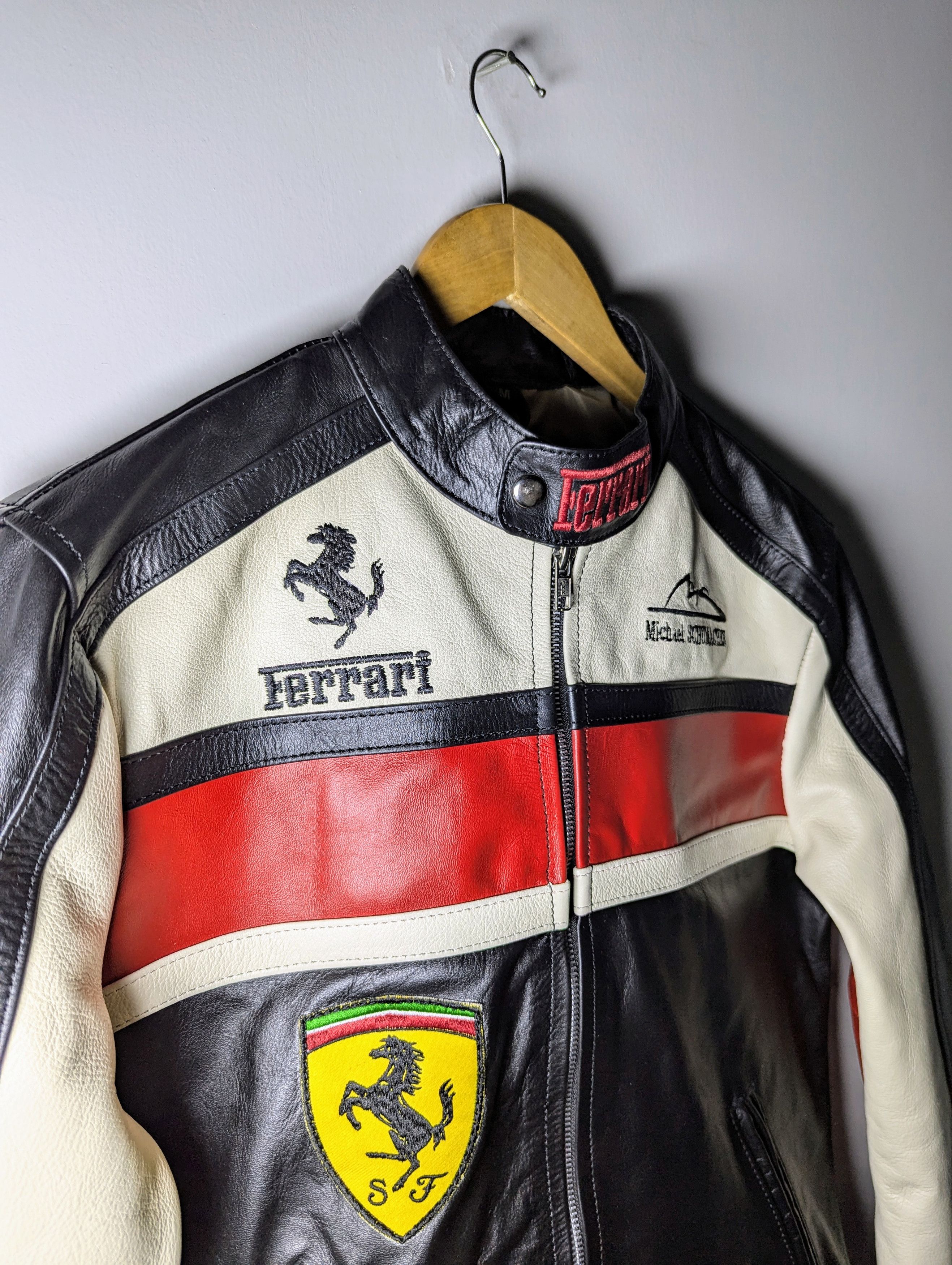 🔥 FERRARI 👀 LEATHER JACKET Formula 1 Streetwear
