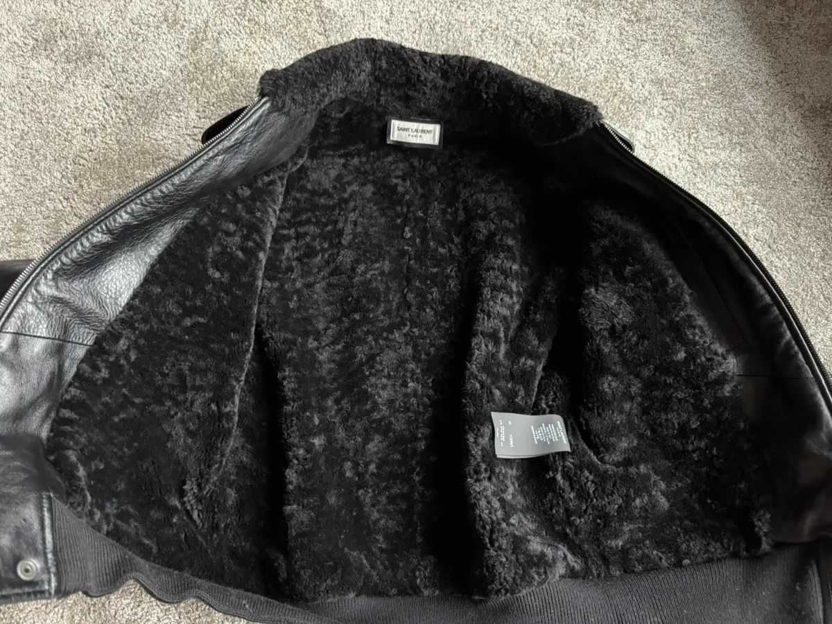 Saint Laurent Paris FW19 Saint Laurent shearling leather MA-1 bomber jacket Size US M / EU 48-50 / 2 - 3 Thumbnail