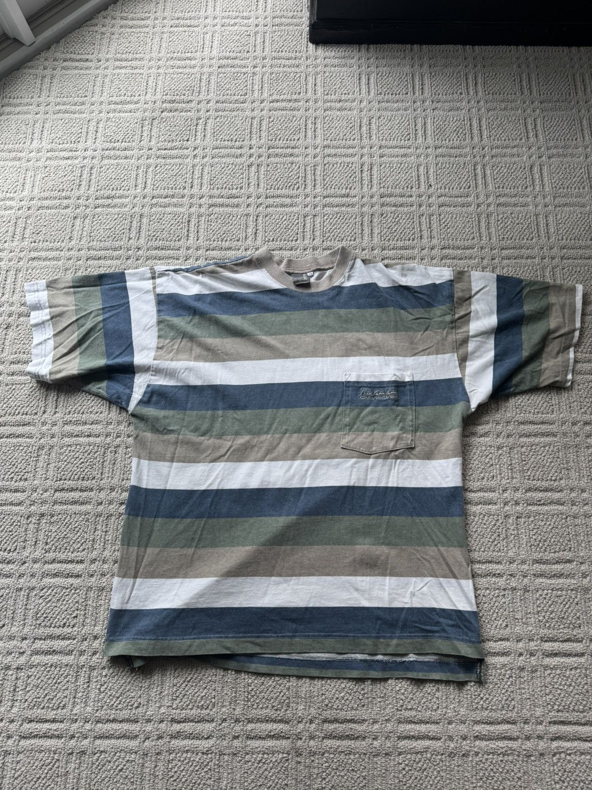 Quiksilver Vintage Quilsilver Striped Pocket Tee Size US XL / EU 56 / 4 - 2 Thumbnail