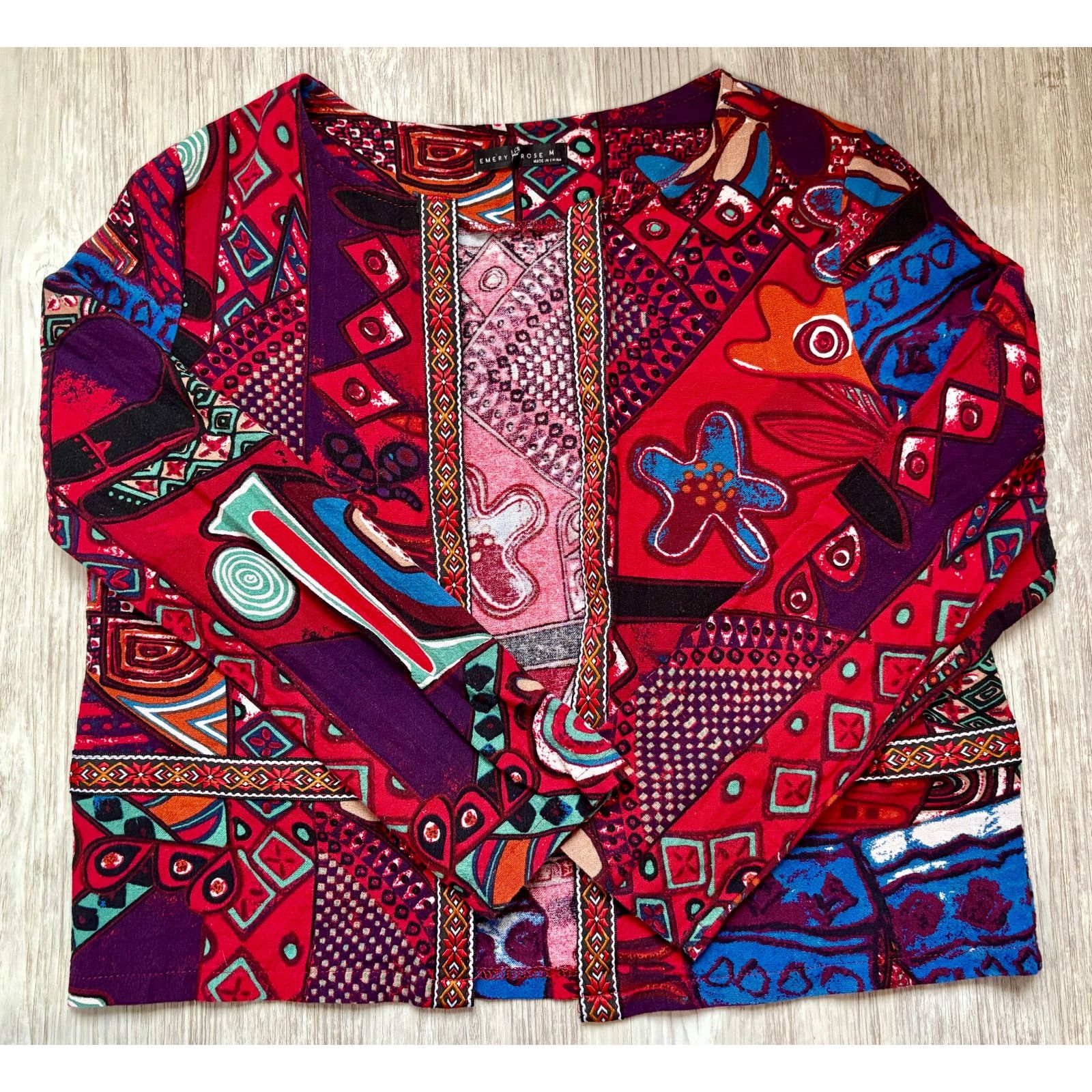 Other Emery Rose | Open Front Jacket Multicolor Print | Medium Size M / US 6-8 / IT 42-44 - 1 Thumbnail