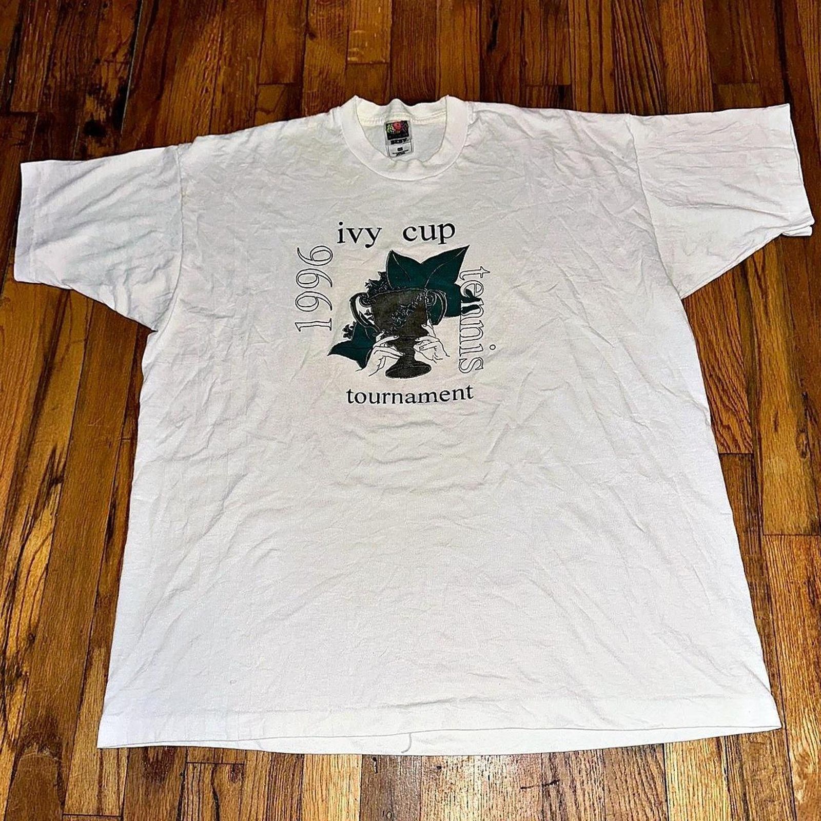 Vintage 90s Single Stitch Ivy Cup Tennis Tournament T Shirt 2XL Size US M / EU 48-50 / 2 - 1 Thumbnail