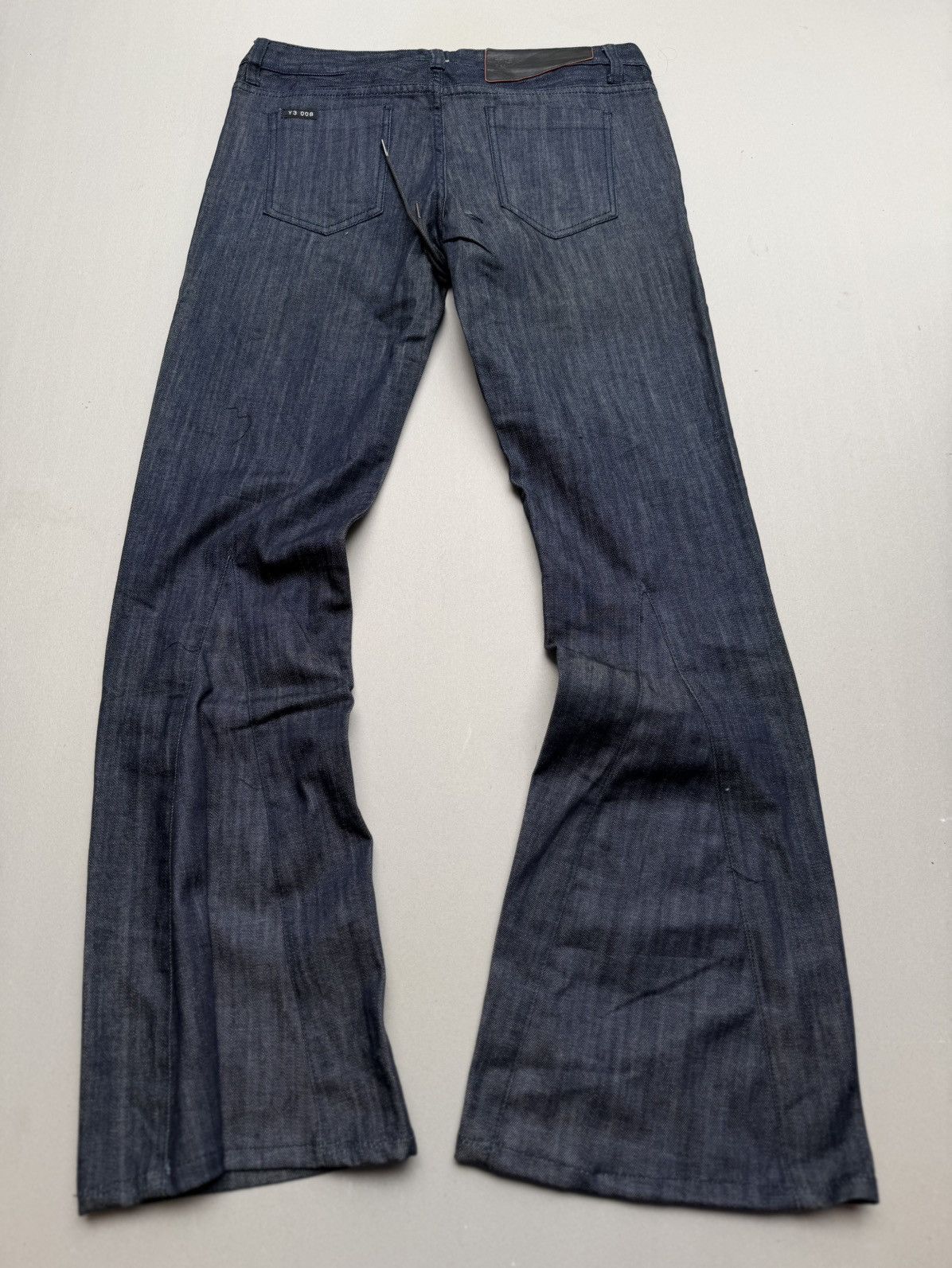Japanese Brand Y3 lace up flare jeans Size US 28 / EU 44 - 6 Thumbnail
