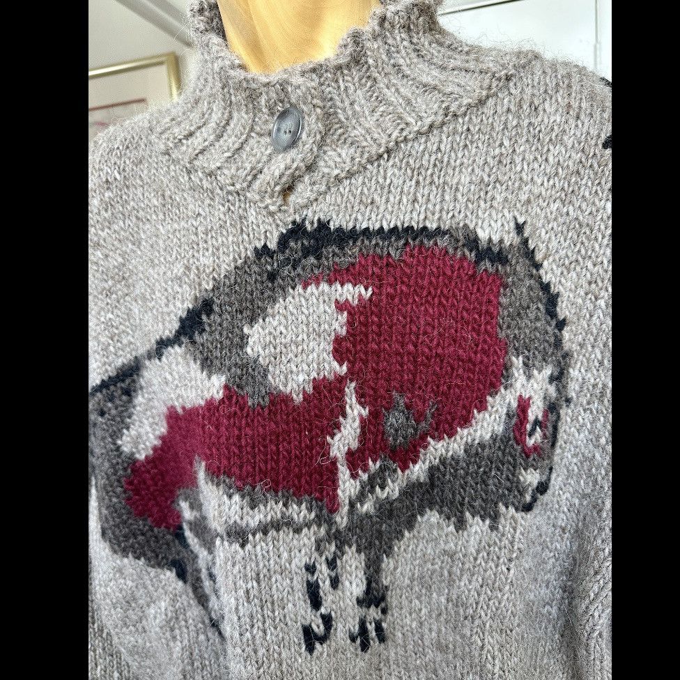 Other VINTAGE 1990s HANDKNIT ICELANDIC WOOL SWEATER CAVE PAINTING Size US XXL / EU 58 / 5 - 2 Thumbnail