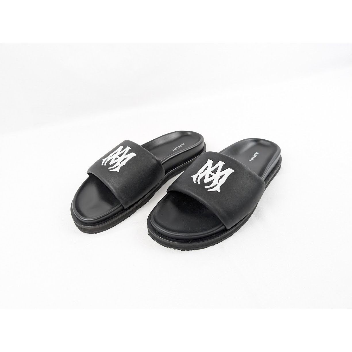 Amiri o1rshd1 Leather Slide in Black / White Size US 7 / EU 40 - 18 Thumbnail