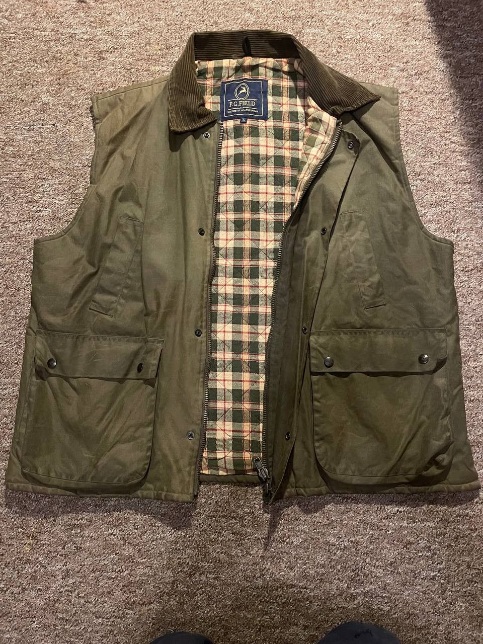 Vintage PG Field Waxed Cotton Gilet (XL) – Brand New Size US XL / EU 56 / 4 - 2 Thumbnail