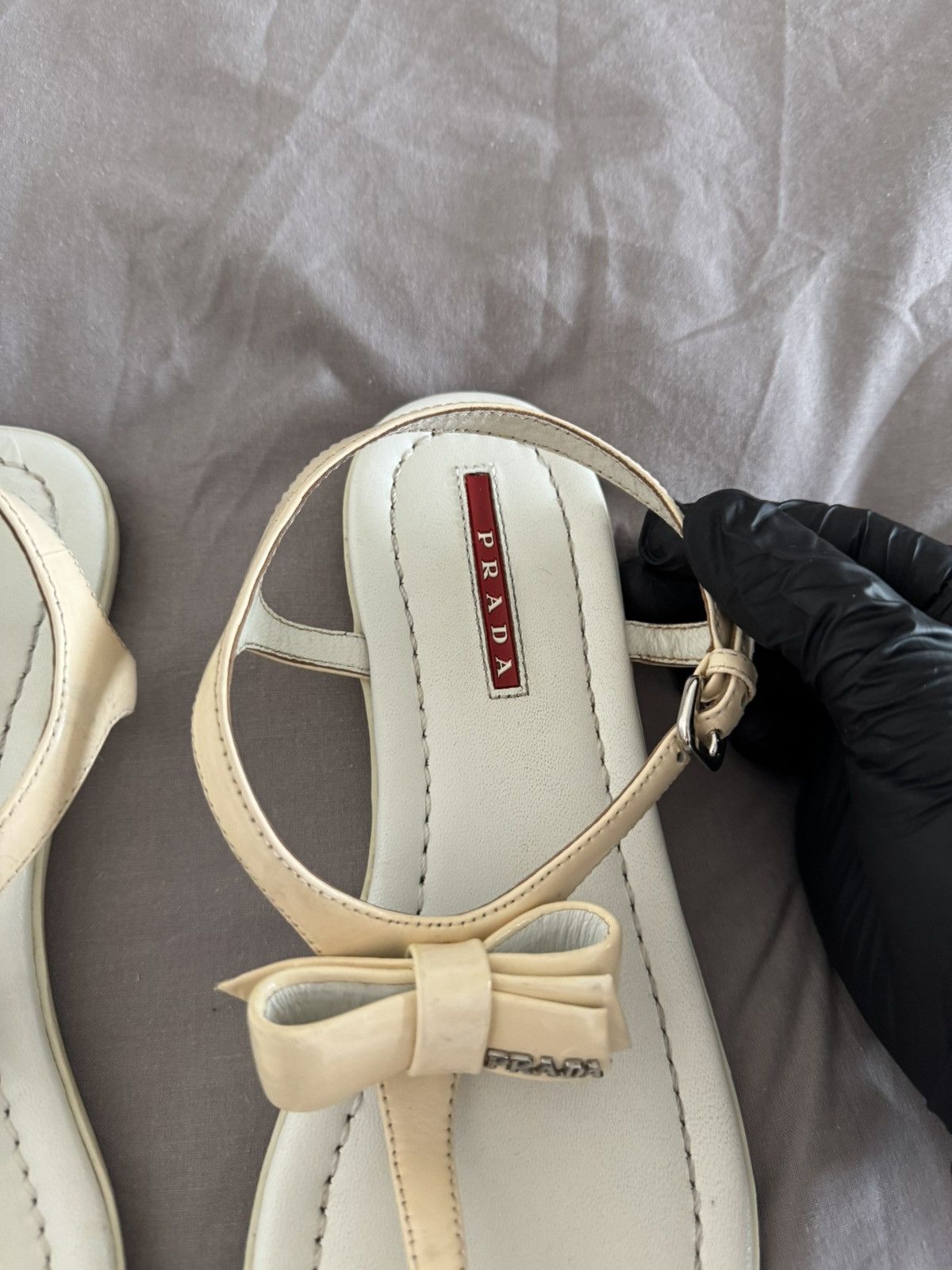 Prada Laxury Prada Patent Leather Sandals Womens Size US 8 / IT 38 - 4 Thumbnail