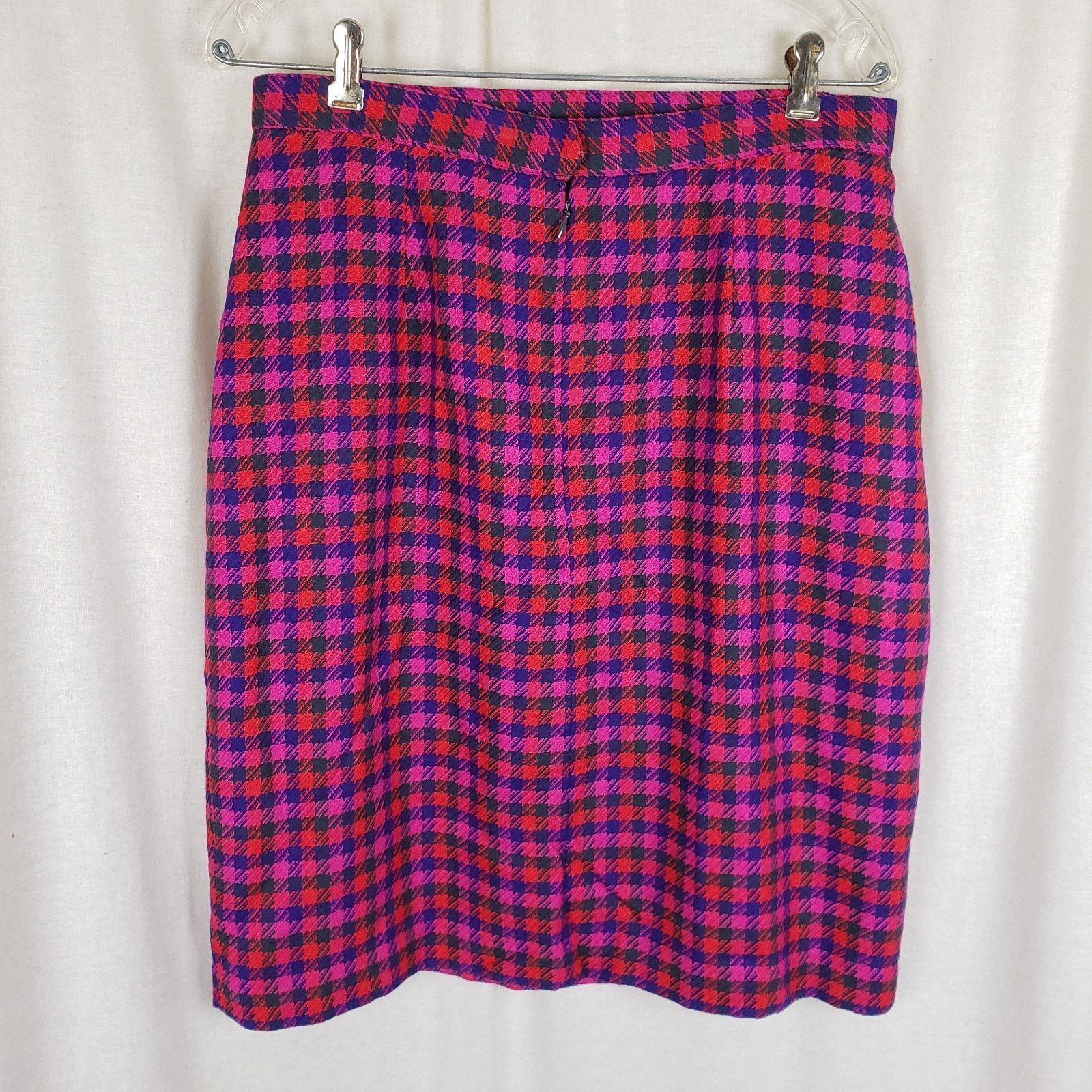 Evan Picone Evan Picone Houndstooth Wool Plaid Blazer Jacket Skirt Suit Size XXL / US 16-18 / IT 52-54 - 8 Thumbnail