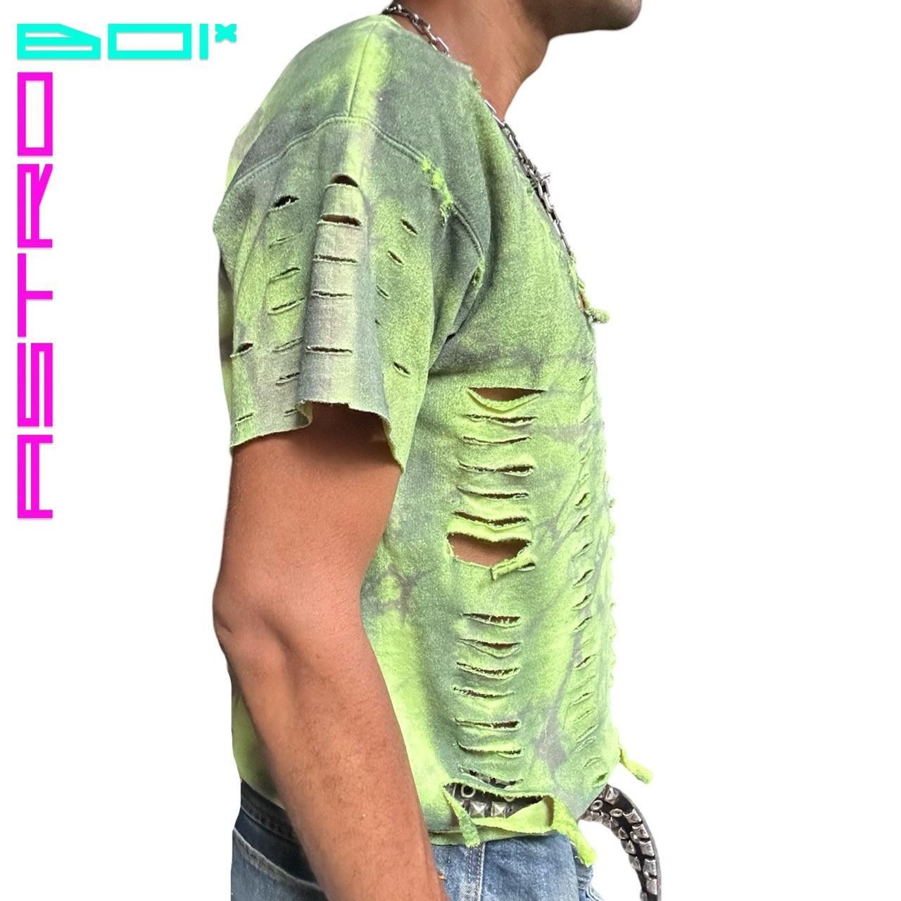 Fruit Of The Loom ASTROBOI* BRAT GREEN SHORT SLEEVE TIE DYE SWEATSHIRT _ LARGE Size US L / EU 52-54 / 3 - 4 Thumbnail