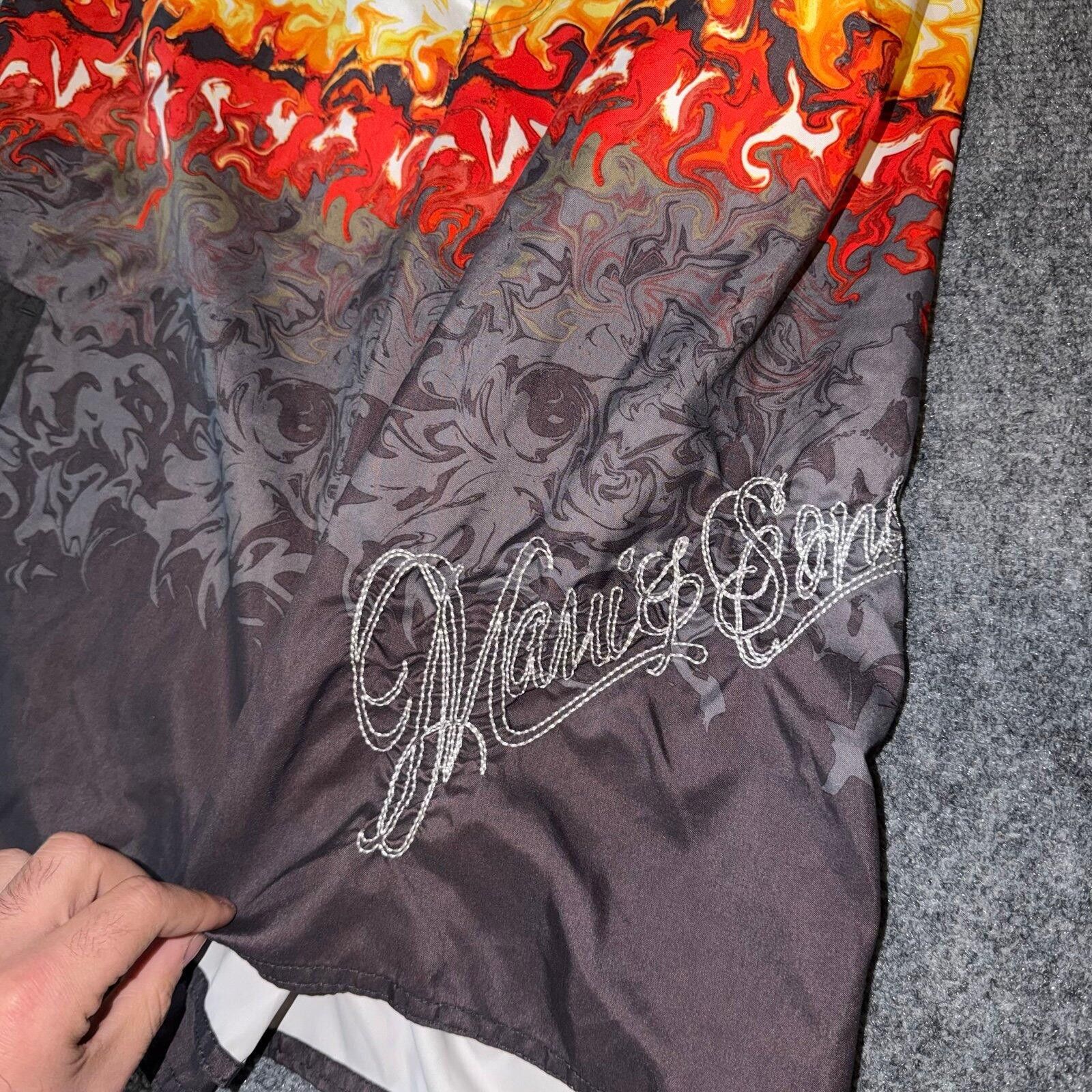 Maui and Sons Maui & Sons Flames Lined Surf Board Shorts Mens LG Vtg y2k Size US 34 / EU 50 - 3 Thumbnail