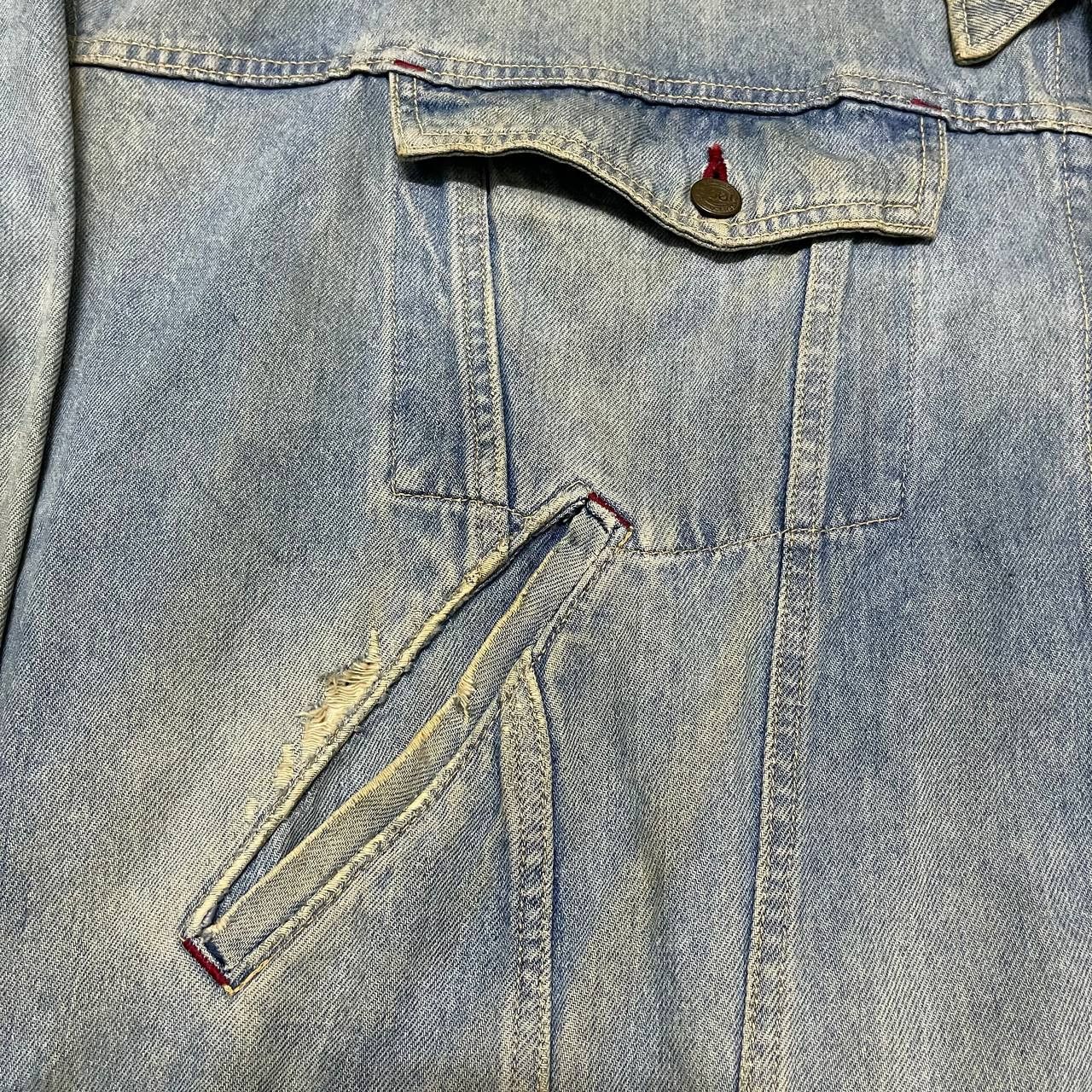 Japanese Brand Vintage Thornbud Pool Club Boxy Distressed Denim Jacket Size US M / EU 48-50 / 2 - 8 Thumbnail